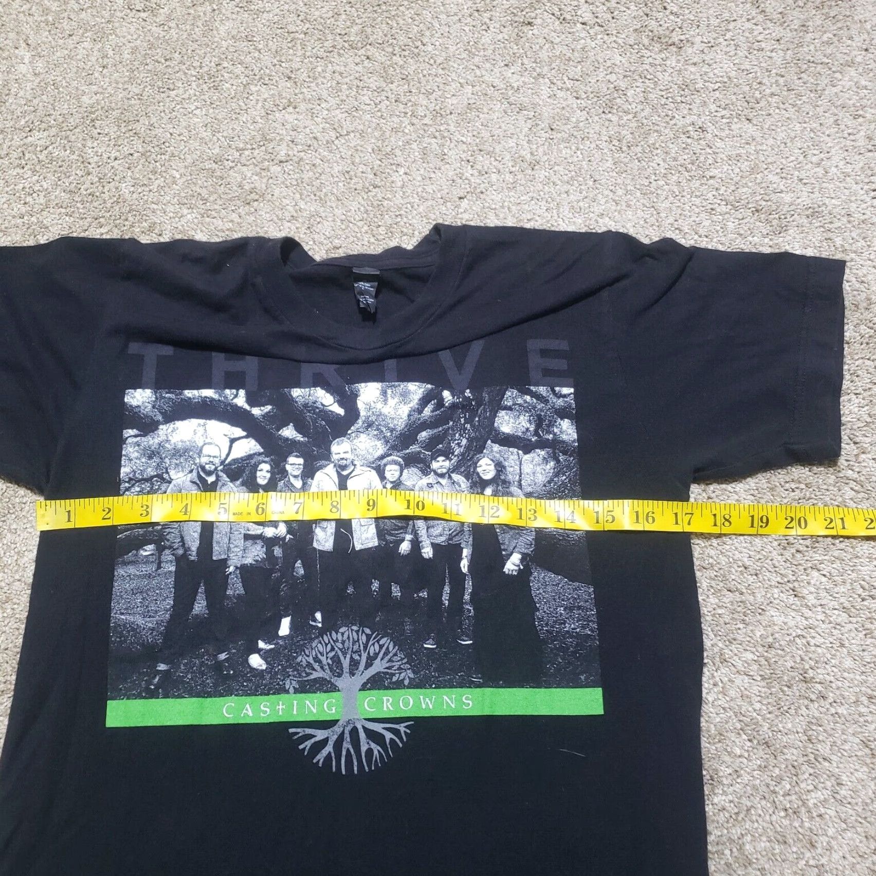 Vintage Casting Crowns Shirt Adult S Black Thrive Tour Band Tee T-Shirt Short Sleeve Small Mens Size US S / EU 44-46 / 1 - 4 Thumbnail