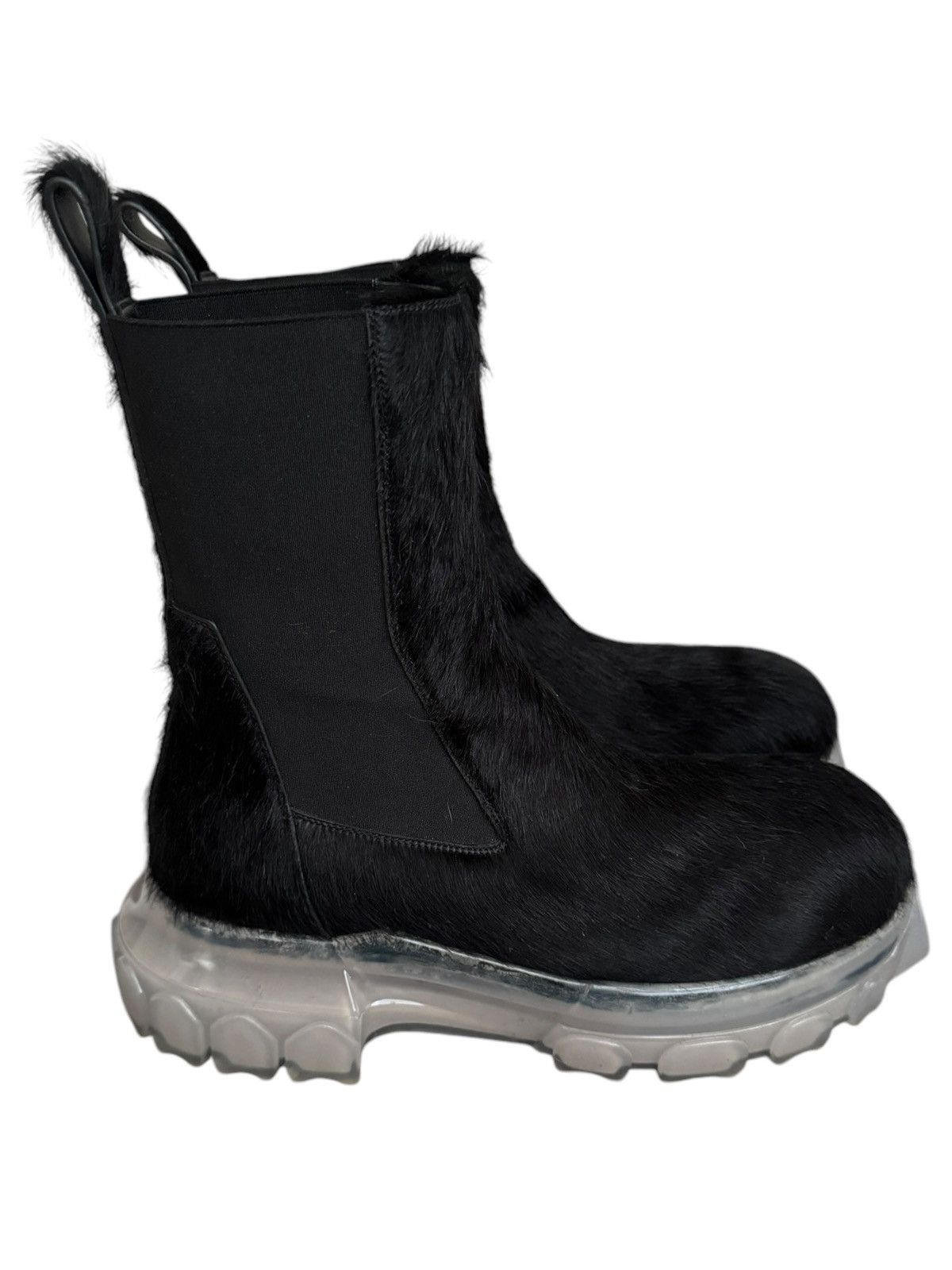 Rick Owens Sz42 SS22 Strobe Fur Black Clear Beatle Bozo Tractor Size US 9 / EU 42 - 8 Thumbnail