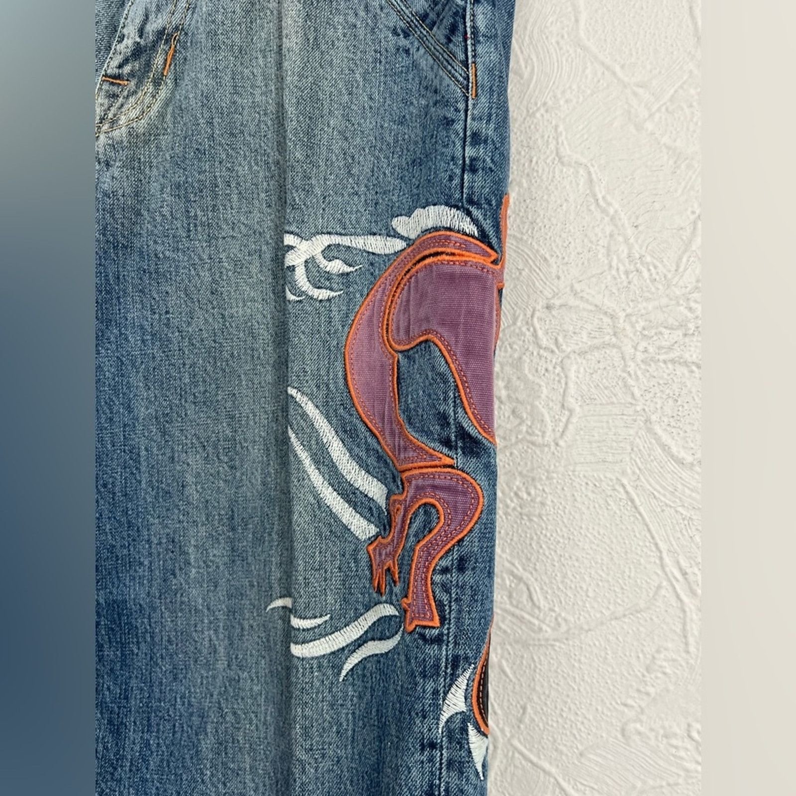 Request Jeans Vintage Request Jeans Men 28x31 Embroidered Y2K Skater RARE Size US 28 / EU 44 - 6 Thumbnail