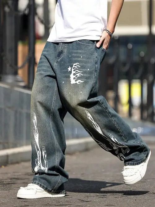 Jean VINTAGE denim jeans Y2K baggy Size US 36 / EU 52 - 1 Thumbnail