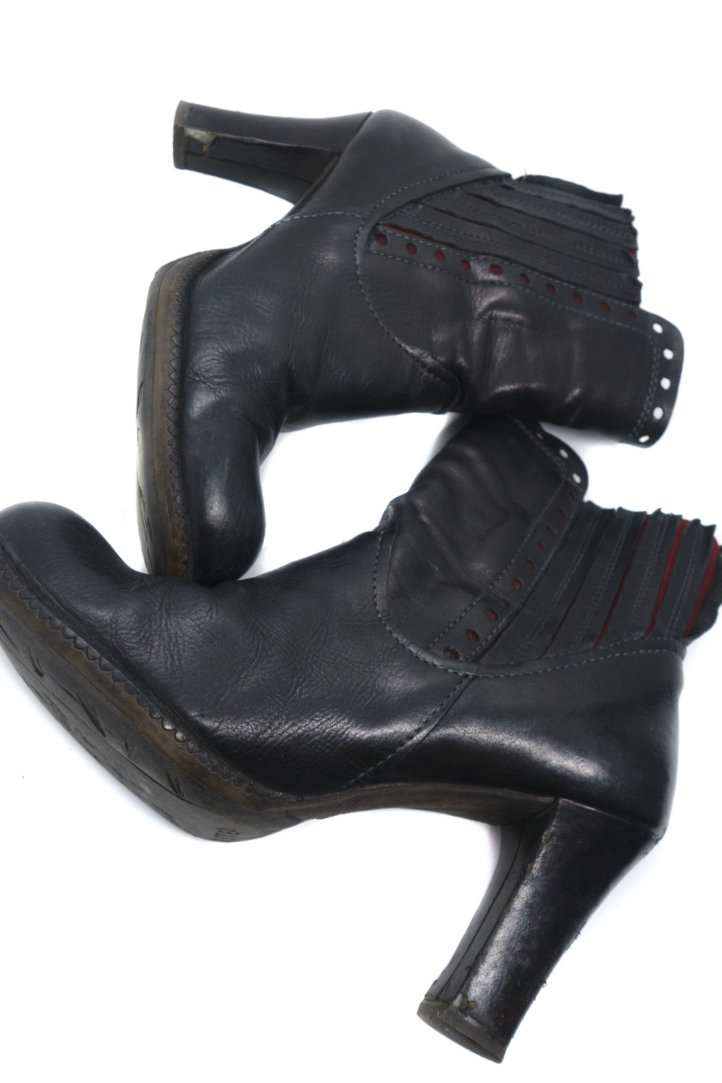 A.S.98 AS98 Queen Heeled Leather Boots Size US 9 / IT 39 - 5 Thumbnail