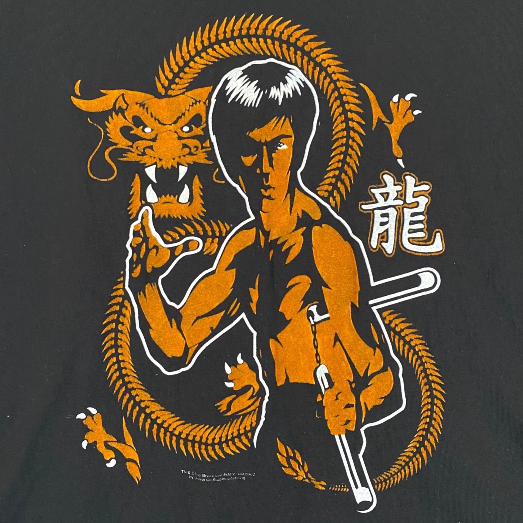 Anvil VINTAGE Bruce Lee Shirt Mens XL Black Short Sleeve Movie Character Tee Cotton 90s Logo Graphic Size US XL / EU 56 / 4 - 2 Thumbnail