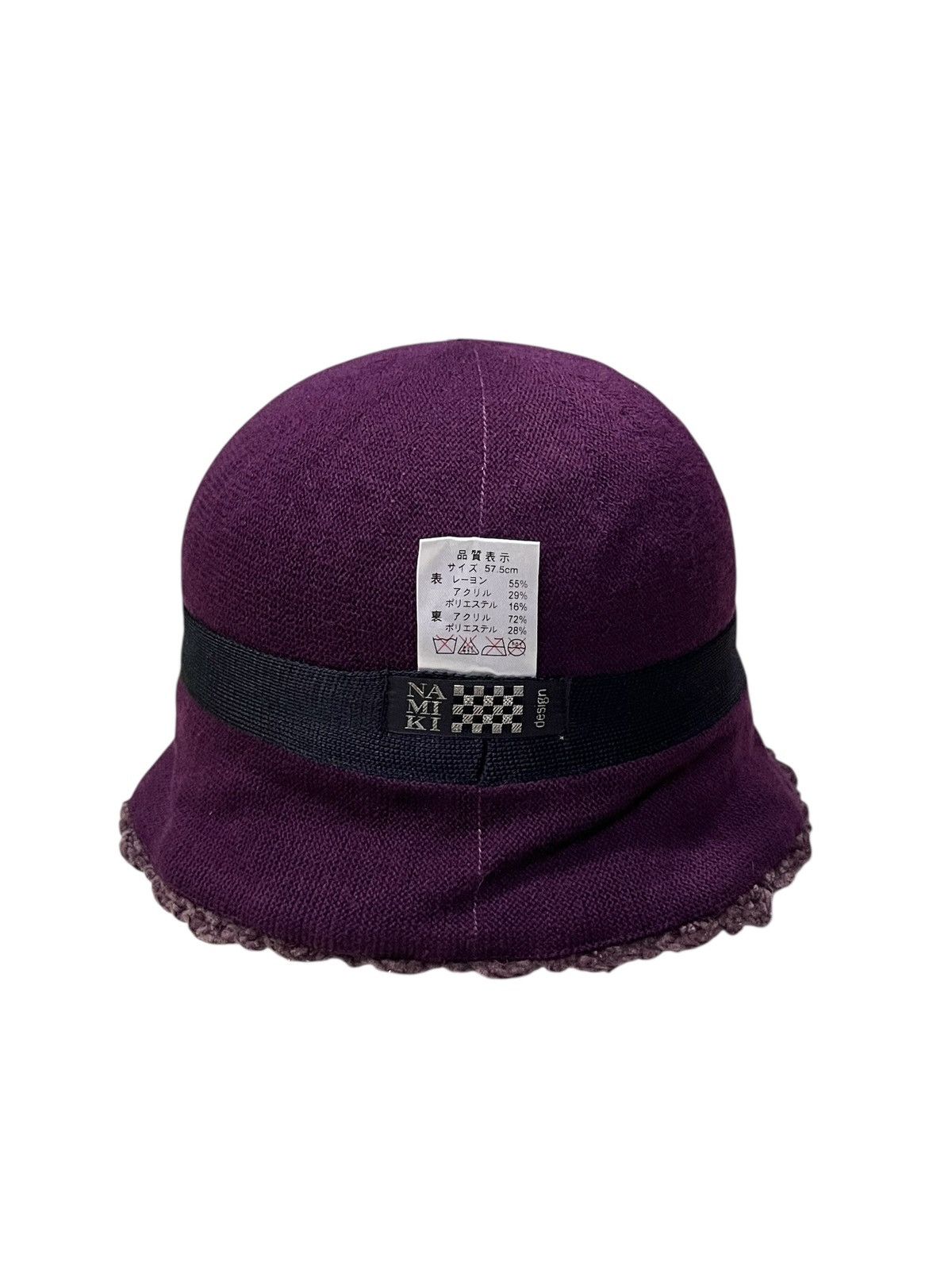 Japanese Brand Vintage Namiki Design Crochet Knit Velvet Bucket Hat Size ONE SIZE - 5 Thumbnail