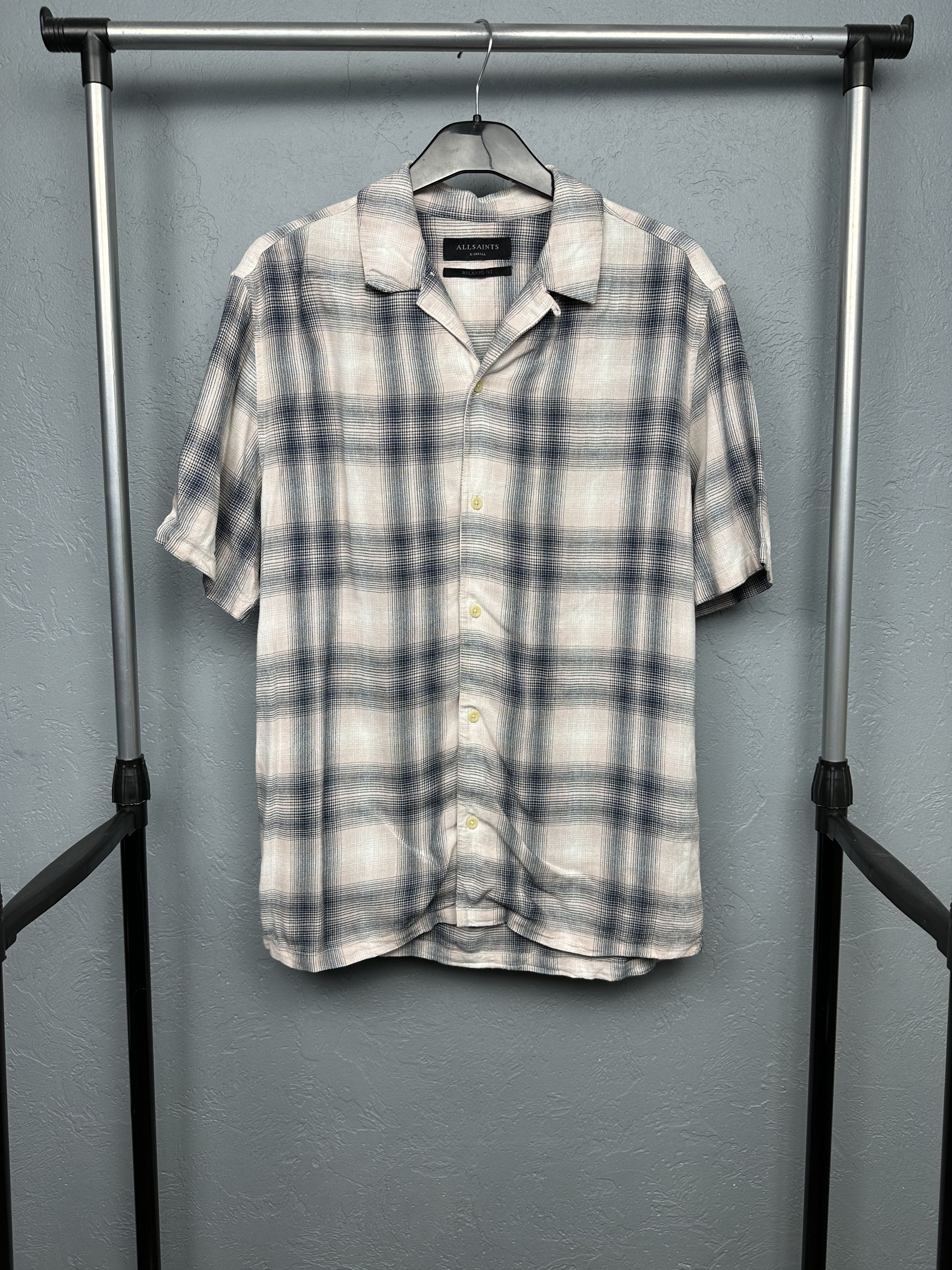 Allsaints Allsaints Mens Tampa Short Sleeve Plaid Oversized Shirt Size US XS / EU 42 / 0 - 1 Thumbnail