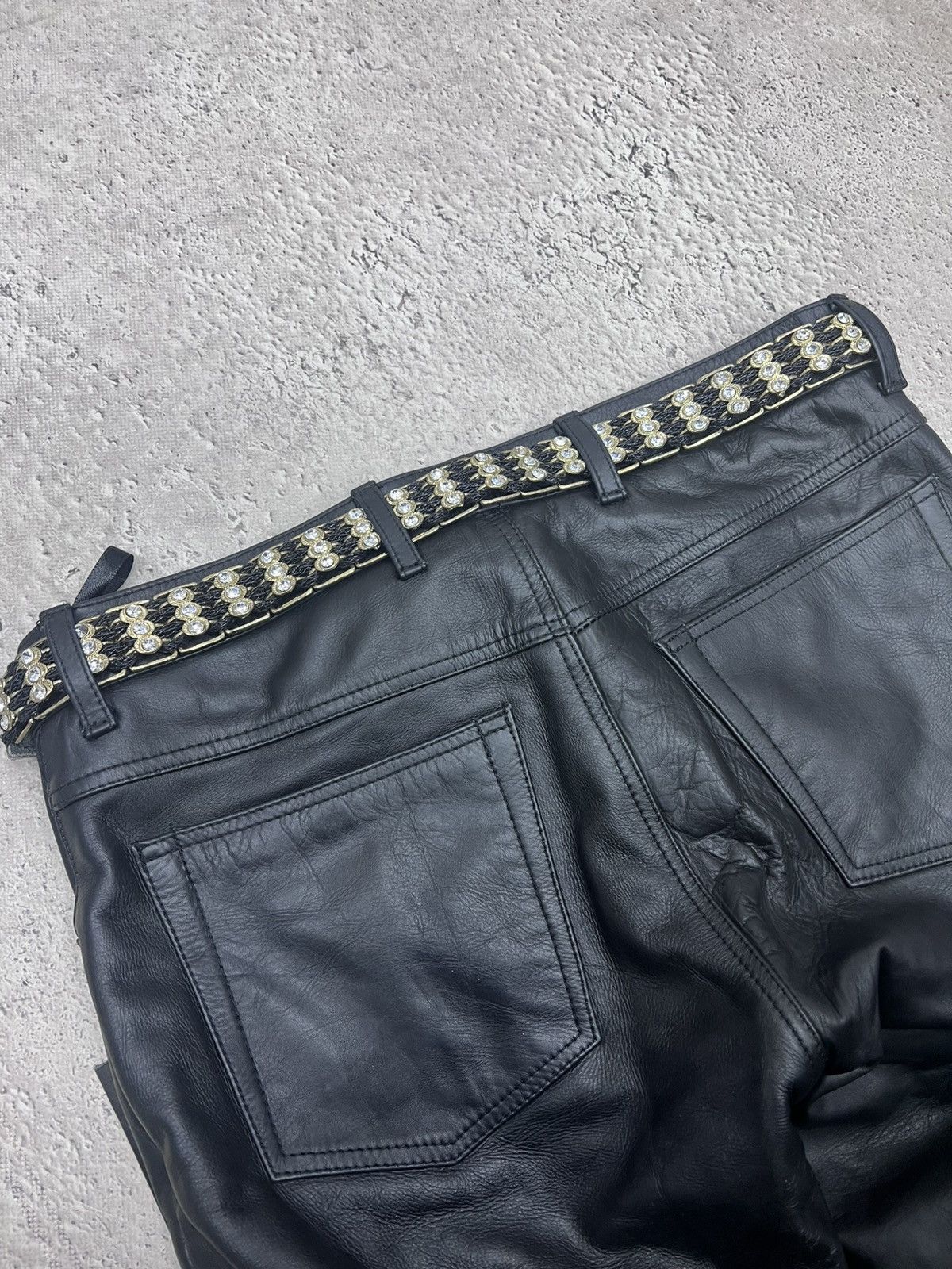 Hysteric Glamour × If Six Was Nine VINTAGE AVANT-GARDE GOTHIC LEATHER BELT RICK OWENS STYLE Size ONE SIZE - 6 Thumbnail