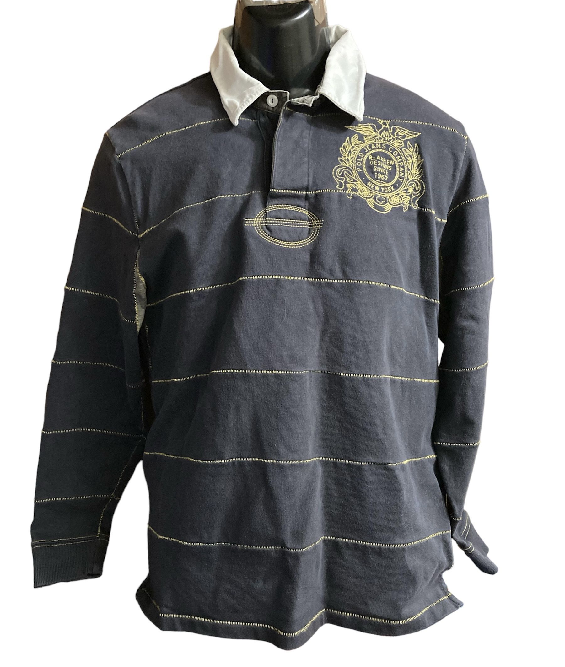 Lauren Ralph Lauren Rare Vintage Polo Jeans Ralph Lauren embroidered rugby polo, Size US M / EU 48-50 / 2 - 1 Thumbnail