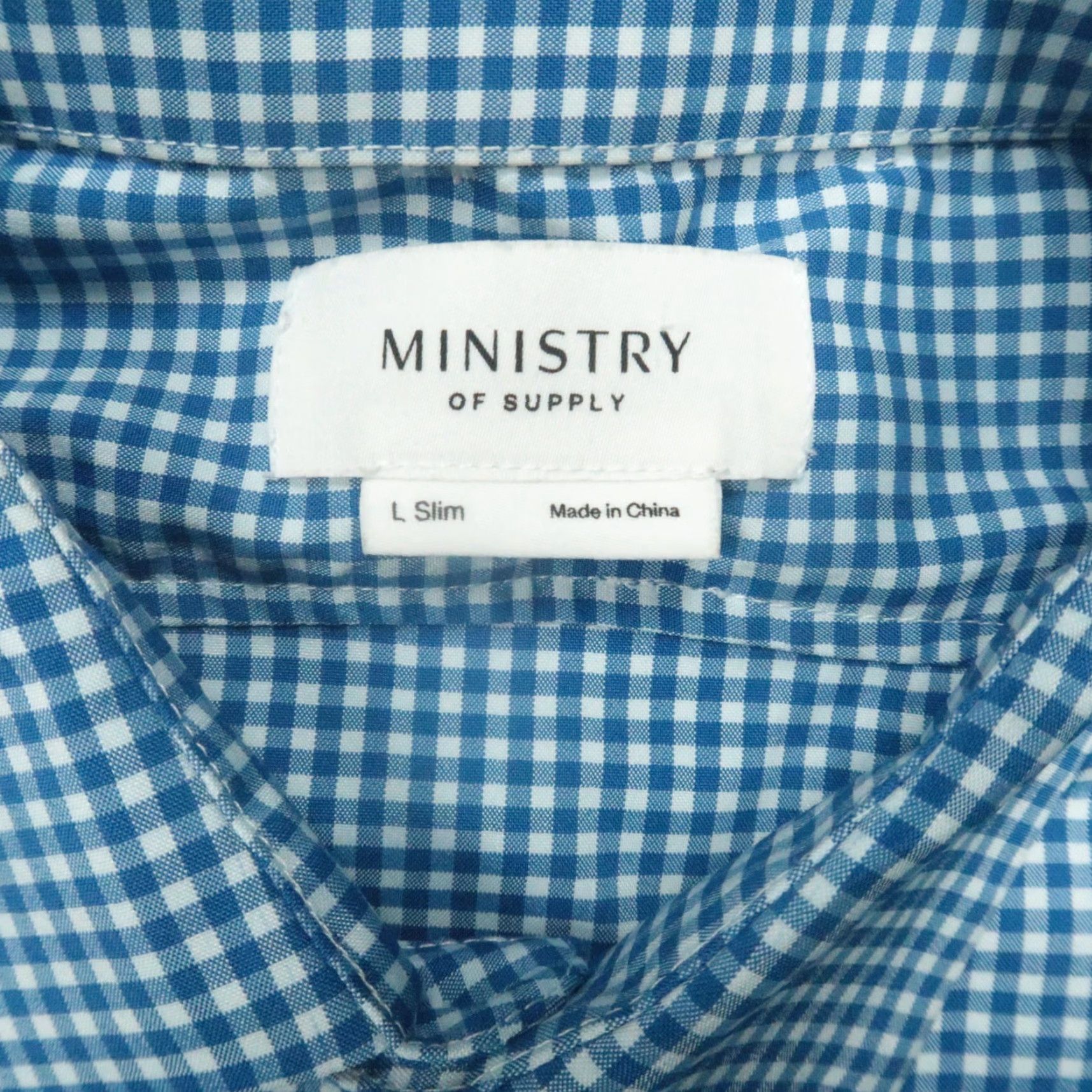 Vintage Ministry Of Supply Shirt Men Large Blue White Gingham Slim Long Sleeve Button-Up Size US L / EU 52-54 / 3 - 3 Thumbnail