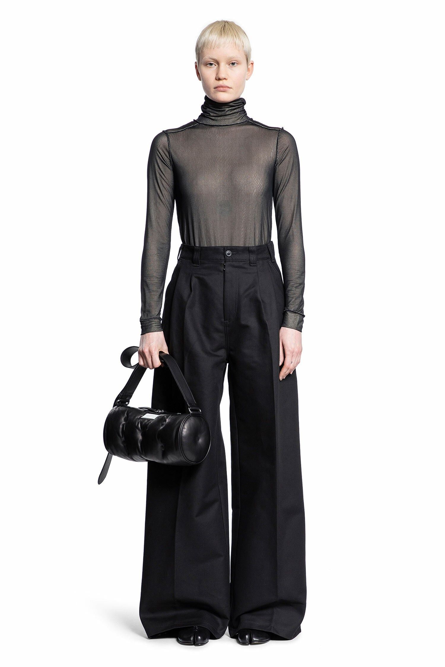Maison Margiela o1y0625 Turtleneck Bodysuit in Black Size XS / US 0-2 / IT 36-38 - 4 Thumbnail
