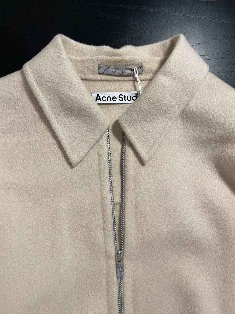 Acne Studios Acne Studios Wool Jacket Beige Size US S / EU 44-46 / 1 - 4 Thumbnail