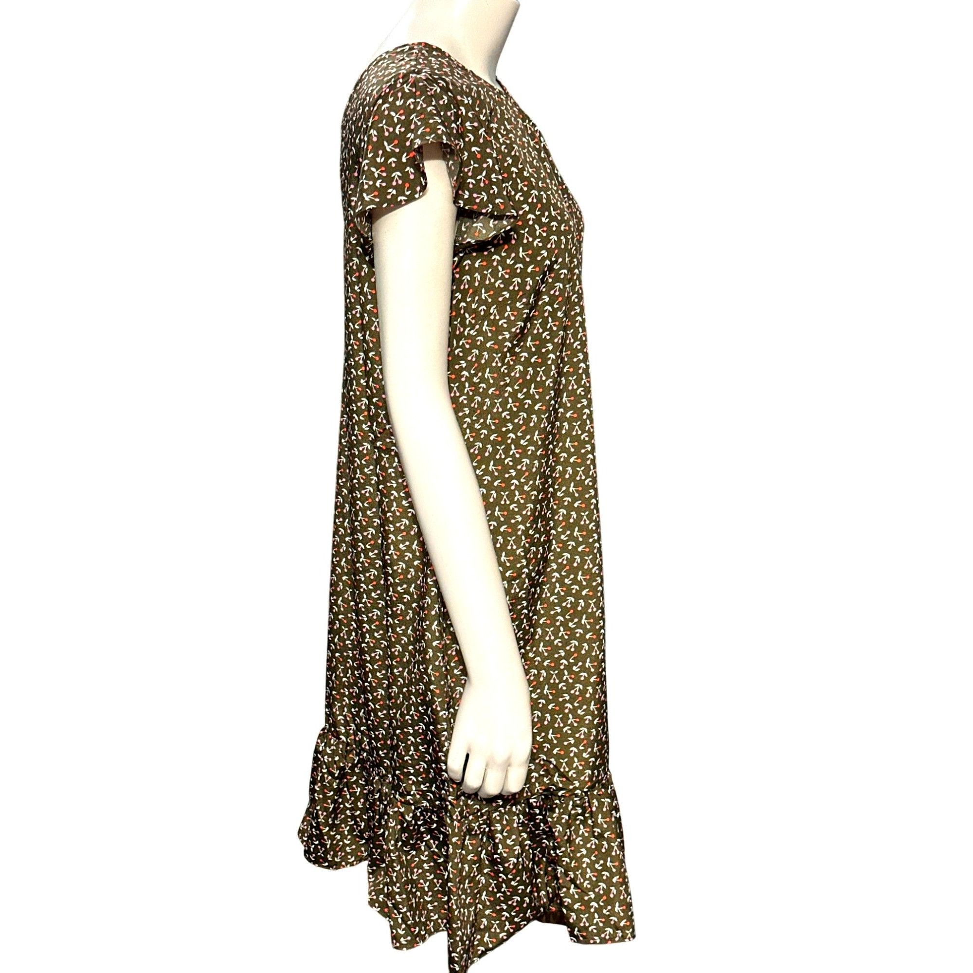 Other CCC Vintage Style Floral Print Dress Ruffle Hem Cap Sleeves Size S / US 4 / IT 40 - 4 Thumbnail