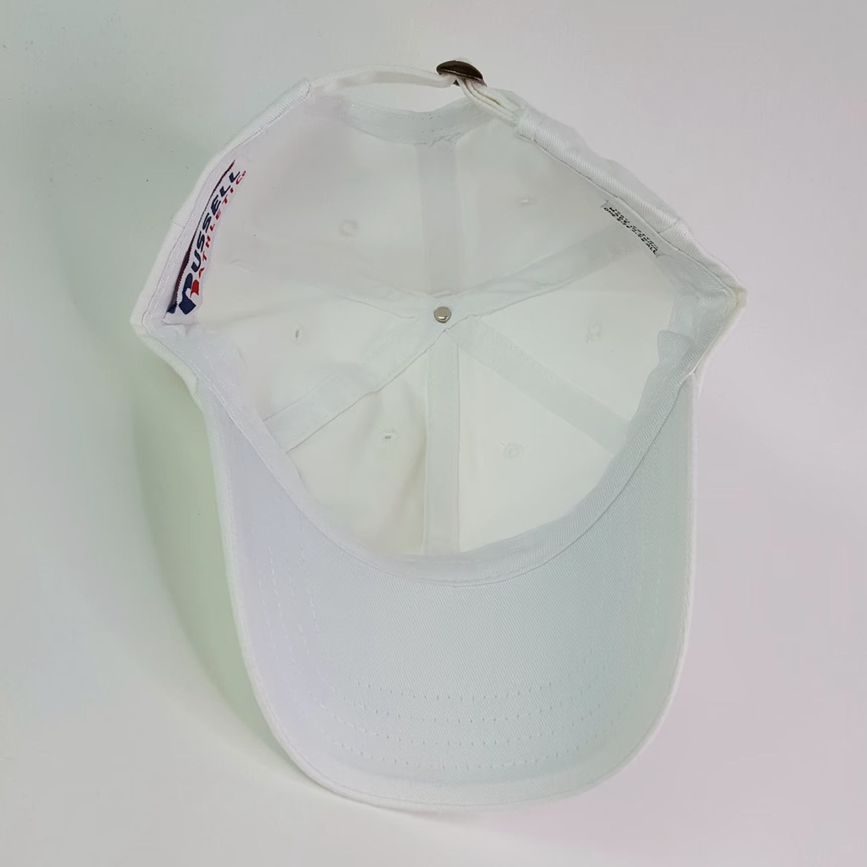 Russell Athletic VINTAGE Russell Athletic White Snapback Adjustable Dad Hat Baseball Cap Retro Sports Hat Mens Size ONE SIZE - 5 Thumbnail