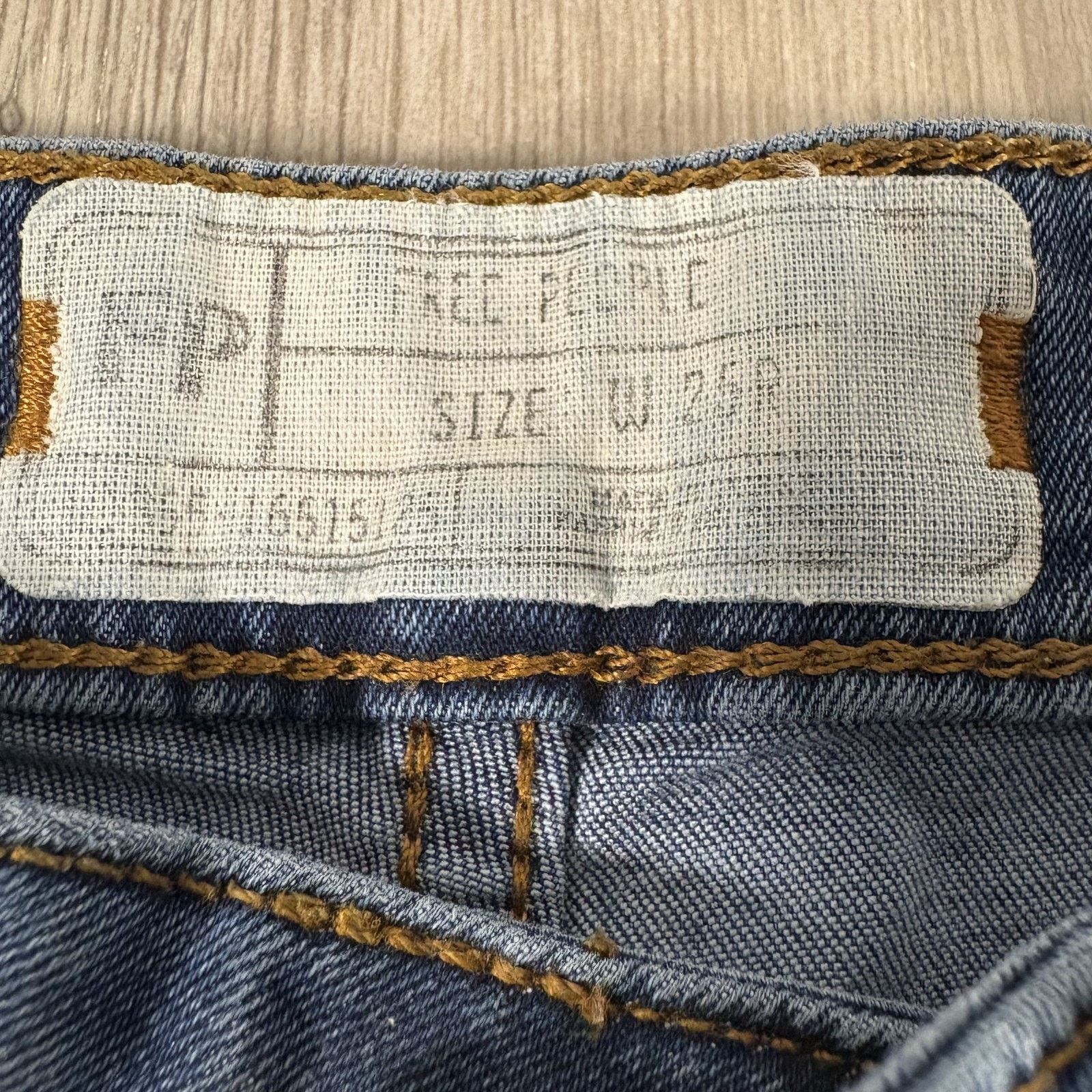 Free People Free People Women's Floa Flare Jeans High Rise Blue Boho 25R Size 25" / US 0 / IT 36 - 2 Thumbnail