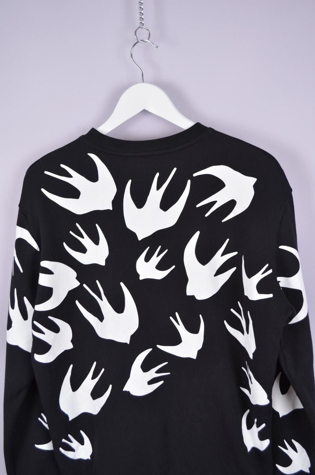 Alexander McQueen Alexander McQueen MCQ Swallow Sweatshirt Black White Size L Size US L / EU 52-54 / 3 - 10 Thumbnail