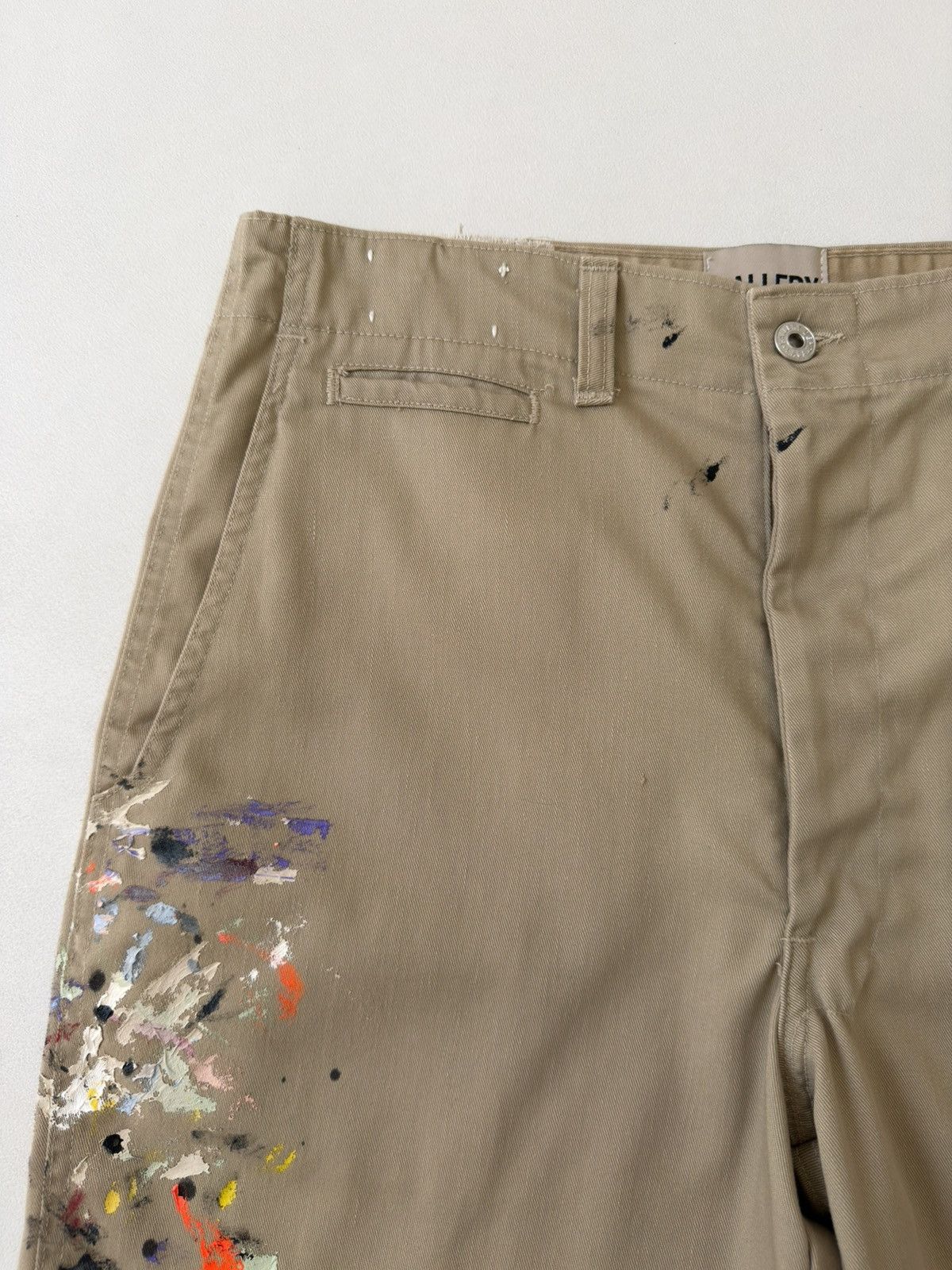 Gallery Dept. ‘Ricky’ Paint Splat Cut Off Beige Shorts Size US 32 / EU 48 - 6 Thumbnail