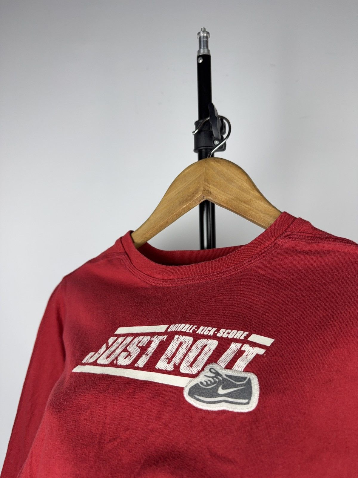 Nike Vintage 00s Nike Just Do It Women’s Red Long Sleeve Top Size XS / US 0-2 / IT 36-38 - 5 Thumbnail