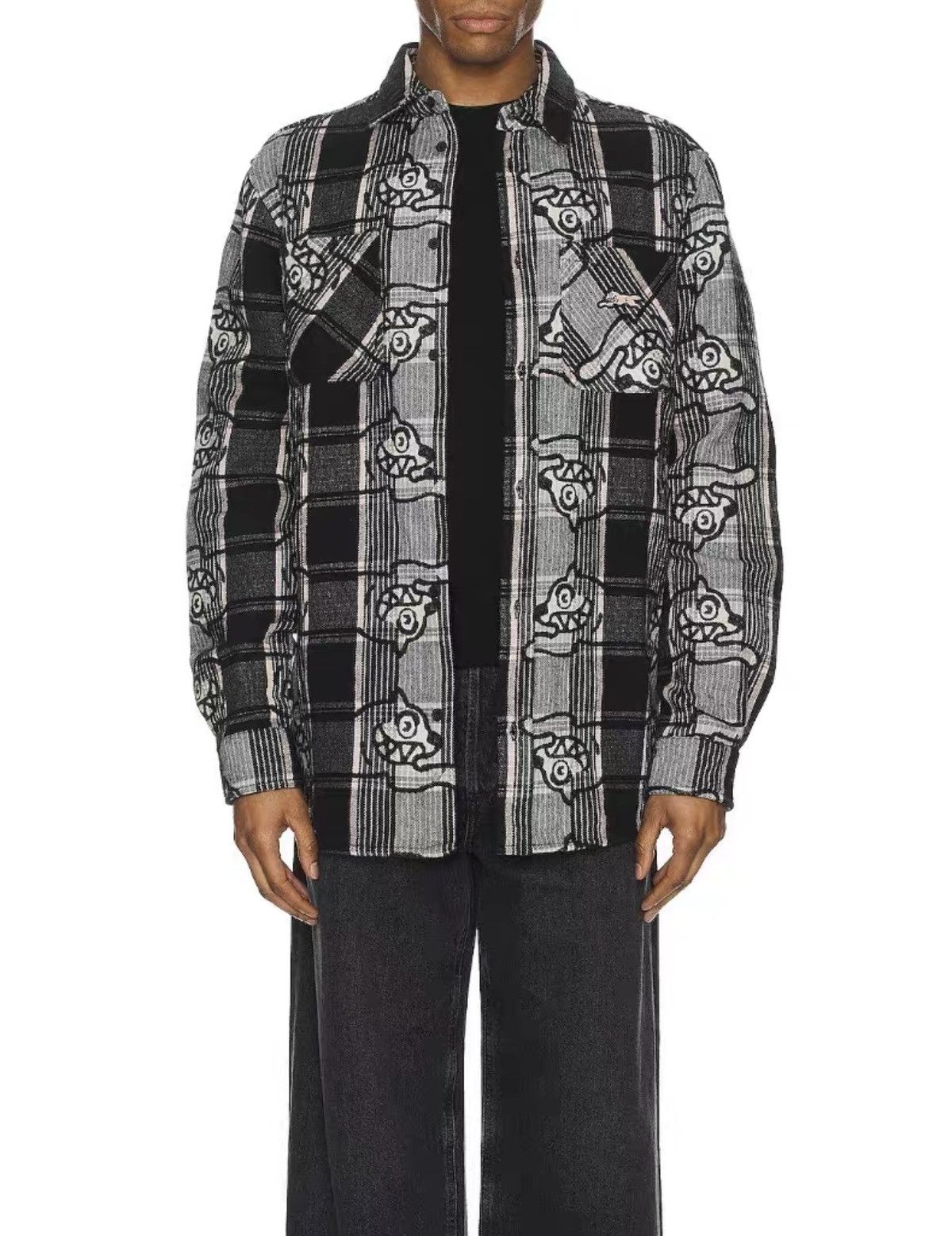 Billionaire Boys Club BBC ICECREAM All‑Over Embroidered Heavy Shirt Jacket Size US XXL / EU 58 / 5 - 6 Thumbnail