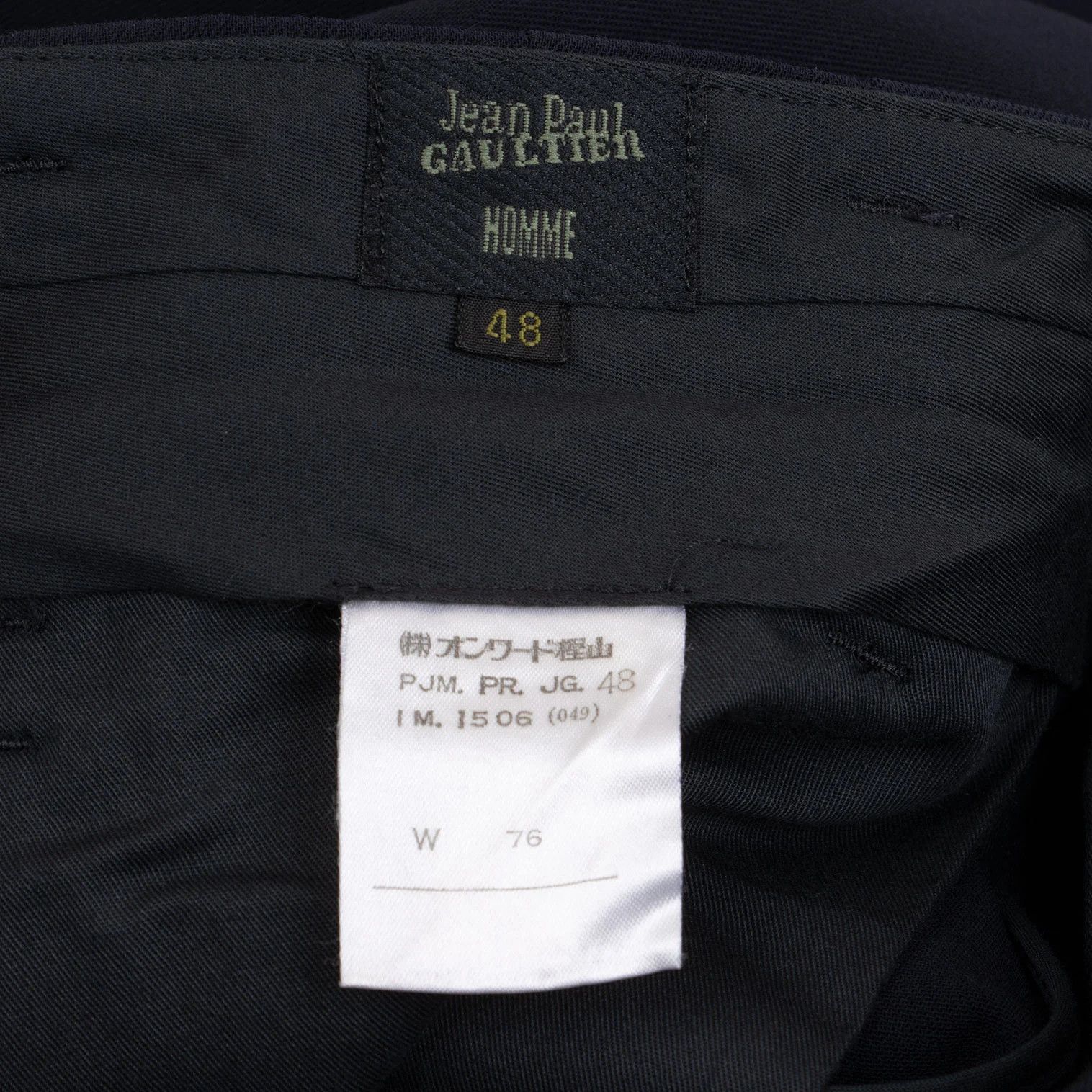 Jean Paul Gaultier Wool Tuck Pants in Navy Size 48 Size US 32 / EU 48 - 14 Thumbnail