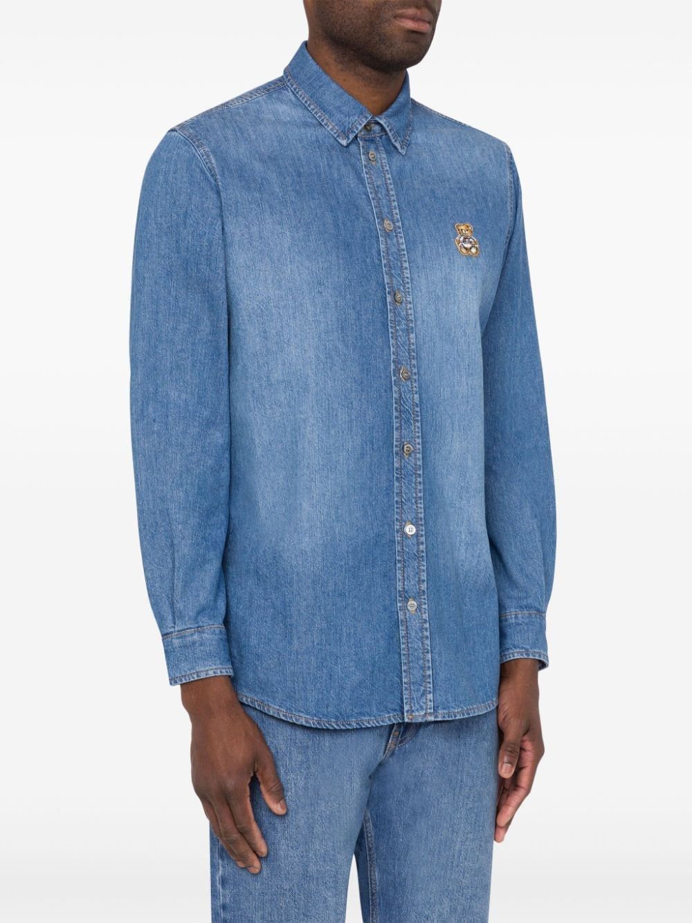 Moschino o1s22i1n0924 Denim Shirt in Blue Size US S / EU 44-46 / 1 - 2 Thumbnail