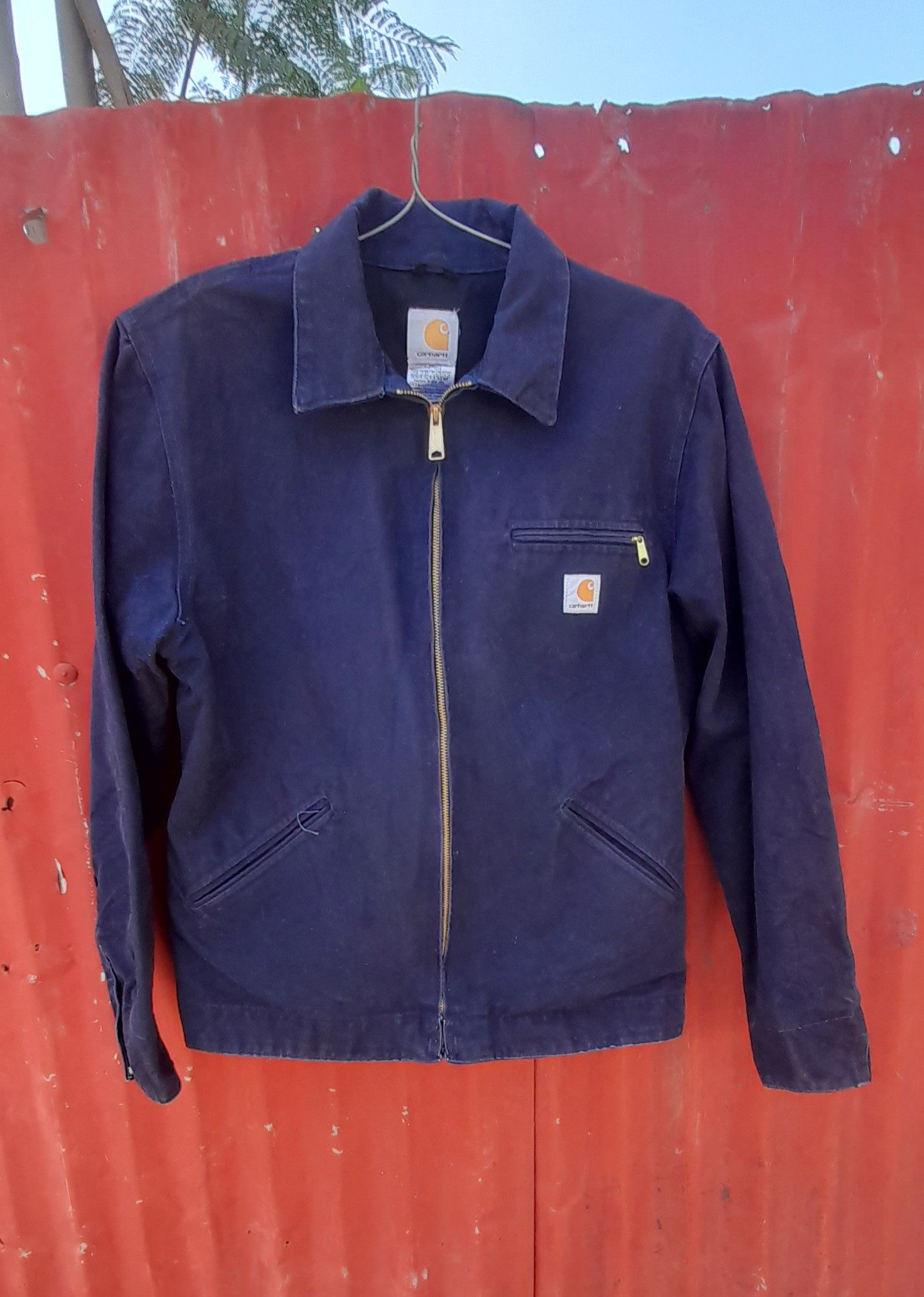 Carhartt Vintage Carhartt detroit blue unlined EJ196MDT Medium Jacket Size US M / EU 48-50 / 2 - 1 Thumbnail
