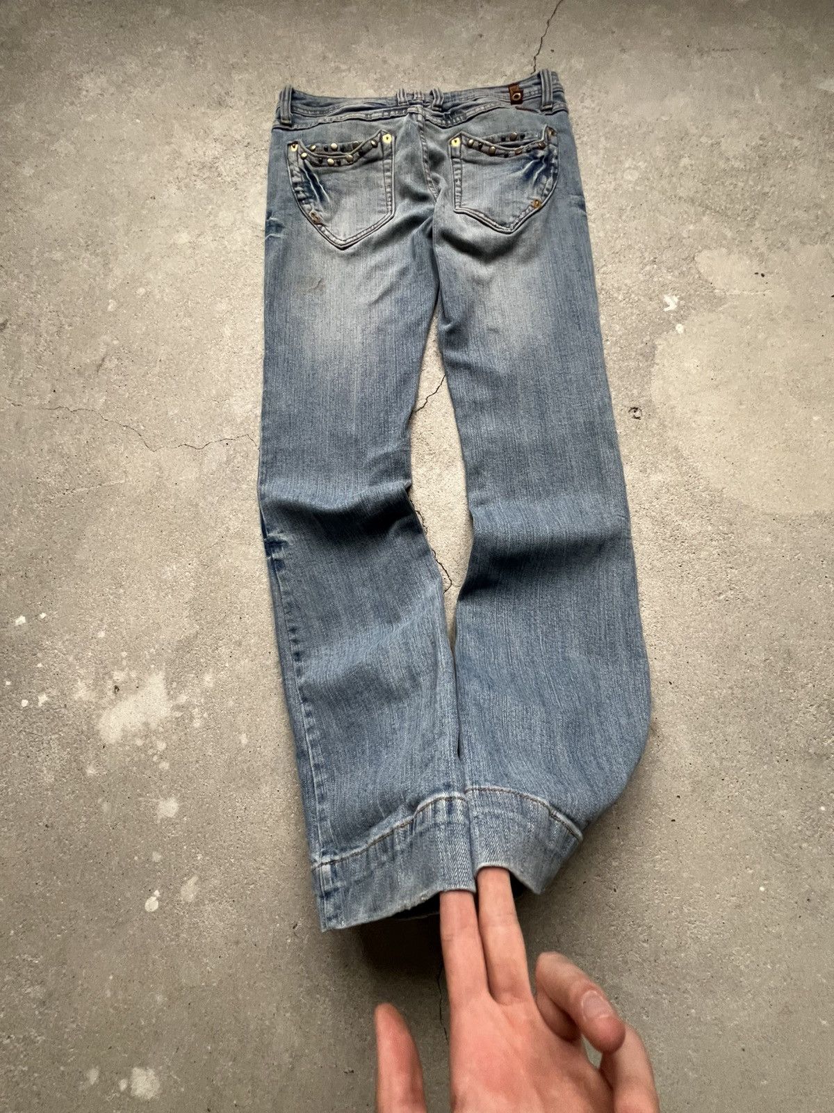 Hysteric Glamour × If Six Was Nine × Le Grande Bleu (L.G.B.) Rare Flared IfSixWasNine Junya LGB Style jeans Y2K Size 28" / US 6 / IT 42 - 4 Thumbnail