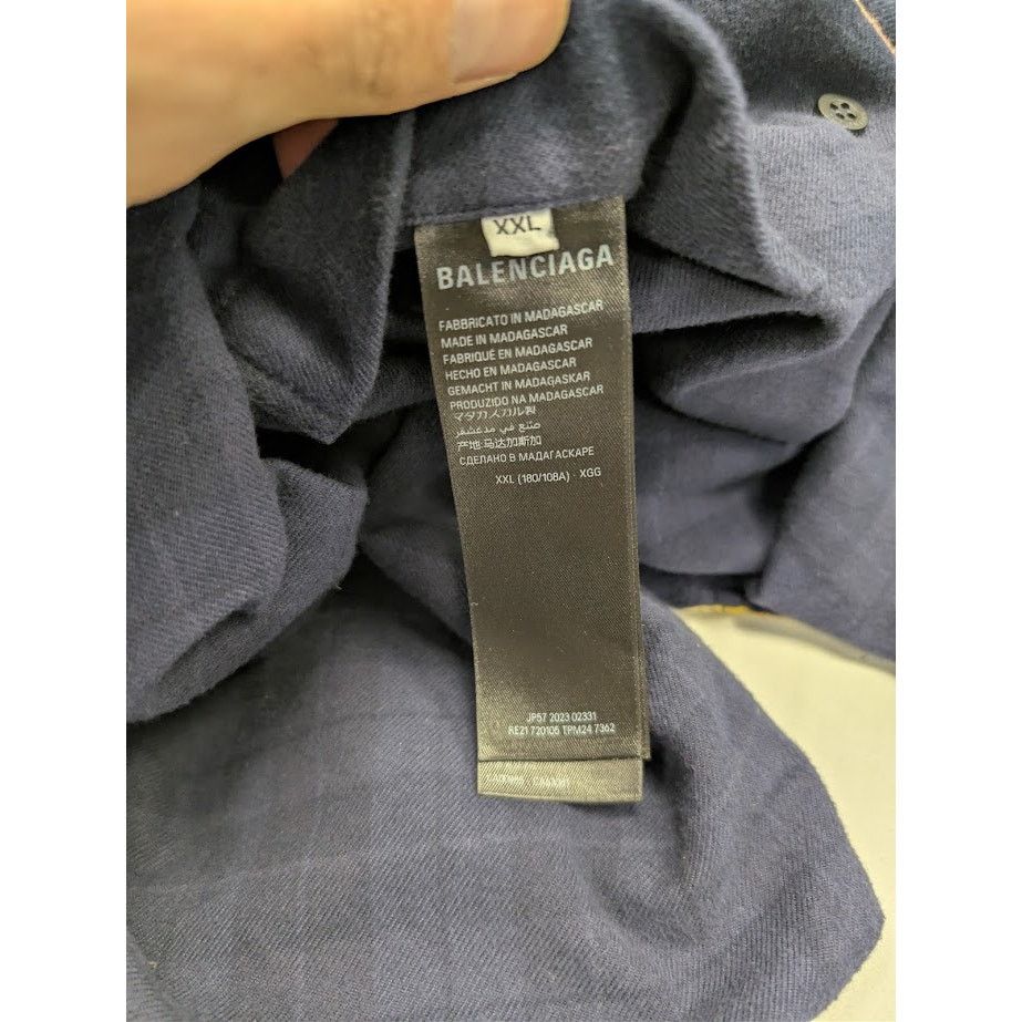 Balenciaga o1rshd1 Reversible Checked Cotton-Flannel Shirt Multicolor Size US XXL / EU 58 / 5 - 20 Thumbnail