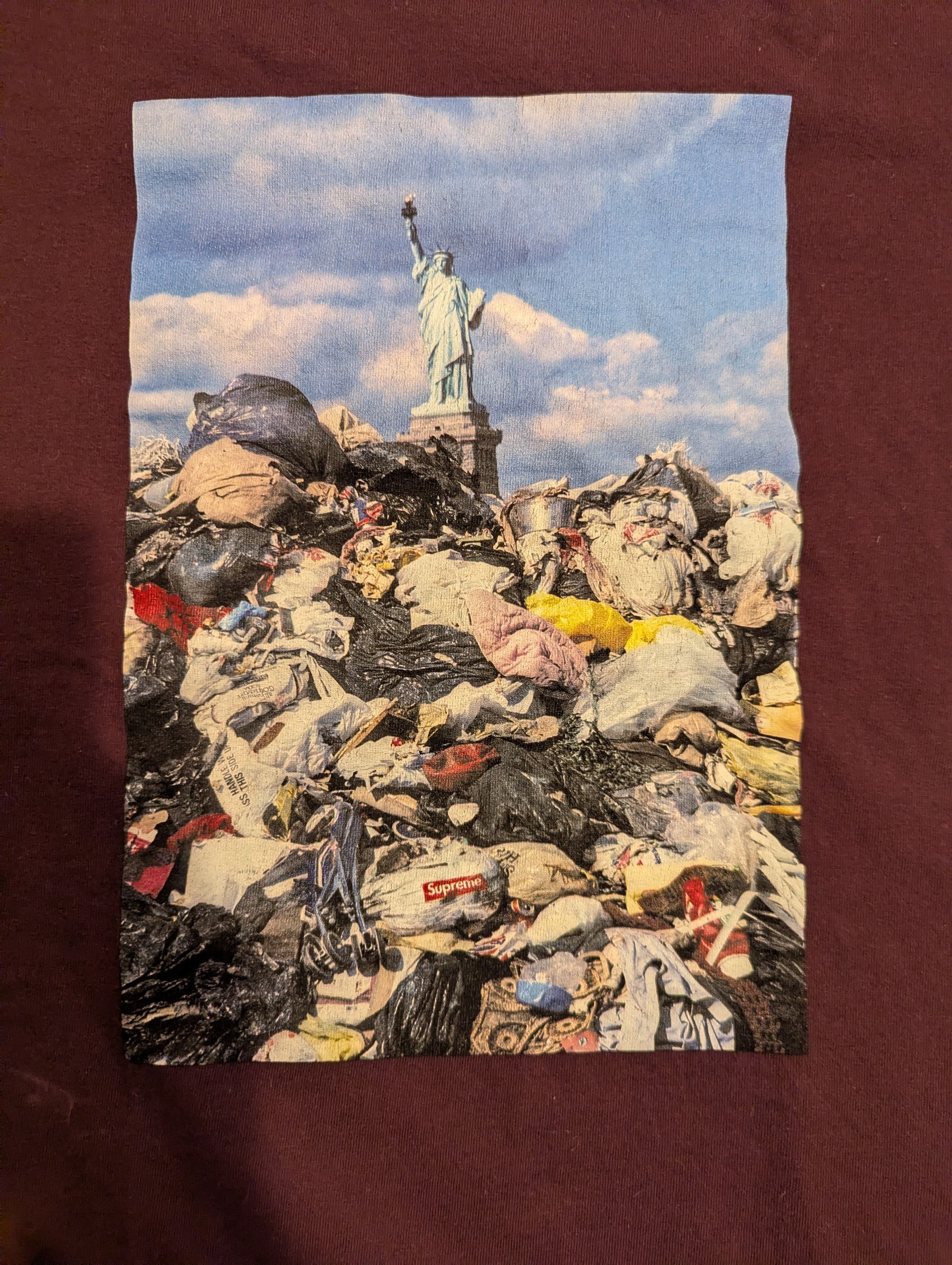 Supreme Supreme Trash Tee Plum FW22 Size US M / EU 48-50 / 2 - 2 Thumbnail