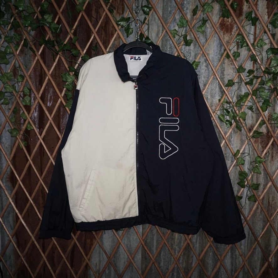 Fila Large - Vintage Y2K Fila embroider 2tone zip up windbreaker Size US L / EU 52-54 / 3 - 1 Thumbnail