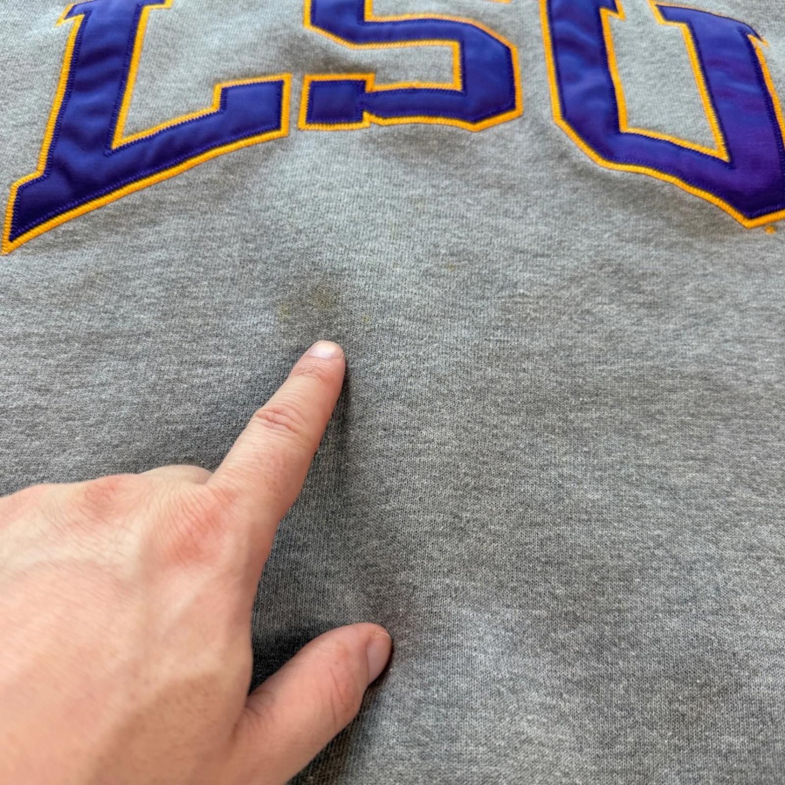 Russell Athletic LSU Tigers Crewneck Sweatshirt Mens XL Gray Dri-Power Fleece Size US XL / EU 56 / 4 - 8 Thumbnail