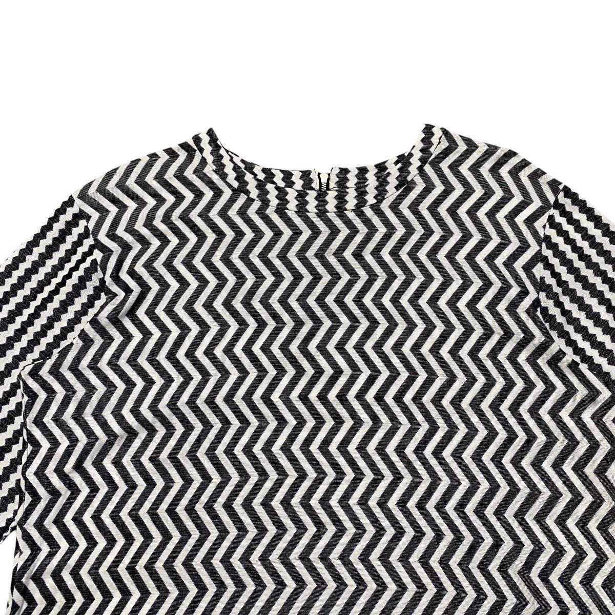 CABANE de ZUCCa Cabane De Zucca Black White Zigzag patern Blouses Size M / US 6-8 / IT 42-44 - 3 Thumbnail