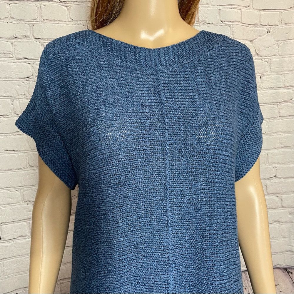 Other NWT New Cable & Gauge Knit Short Sleeve Denim Top Size M Size M / US 6-8 / IT 42-44 - 2 Thumbnail