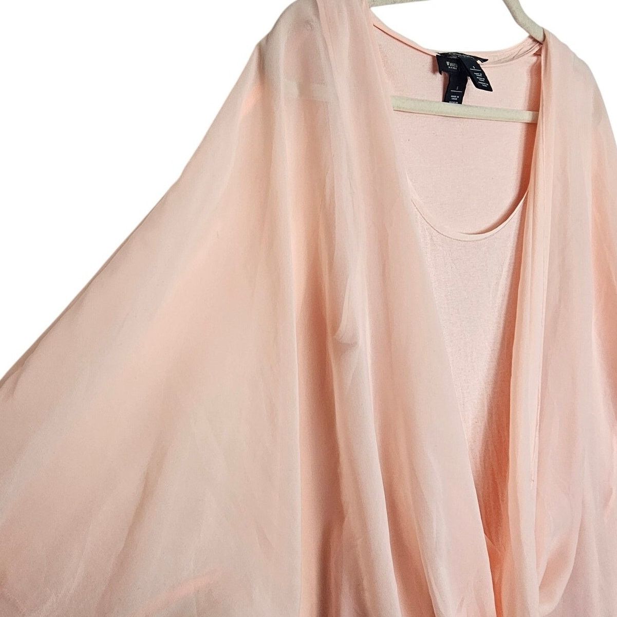 White House Black Market White House Black Market Womens Surplice Flowy Top S Peach Size S / US 4 / IT 40 - 5 Thumbnail