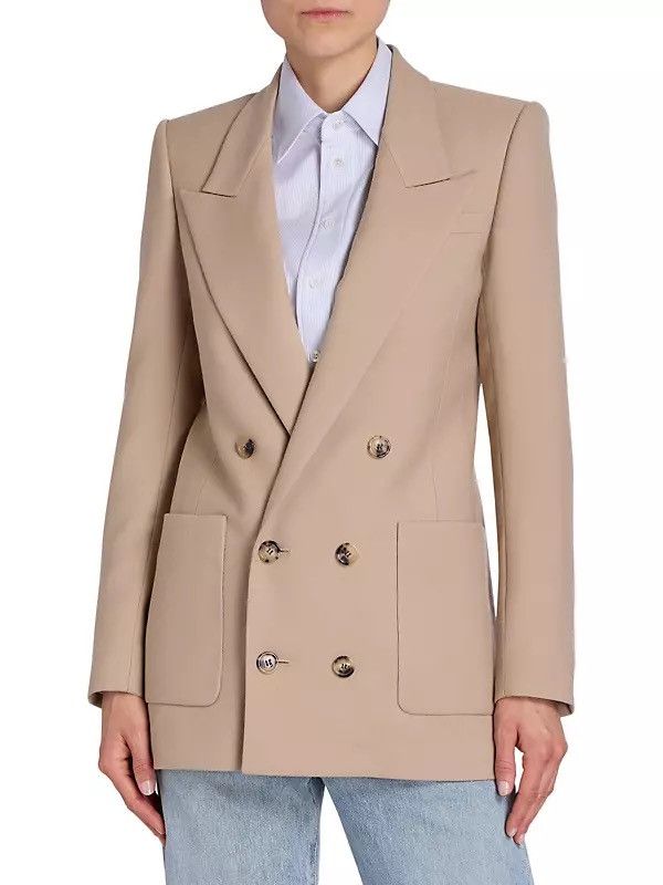 Saint Laurent Paris $4.6K VALUE Jacket in wool gabardine Size M / US 6-8 / IT 42-44 - 2 Thumbnail