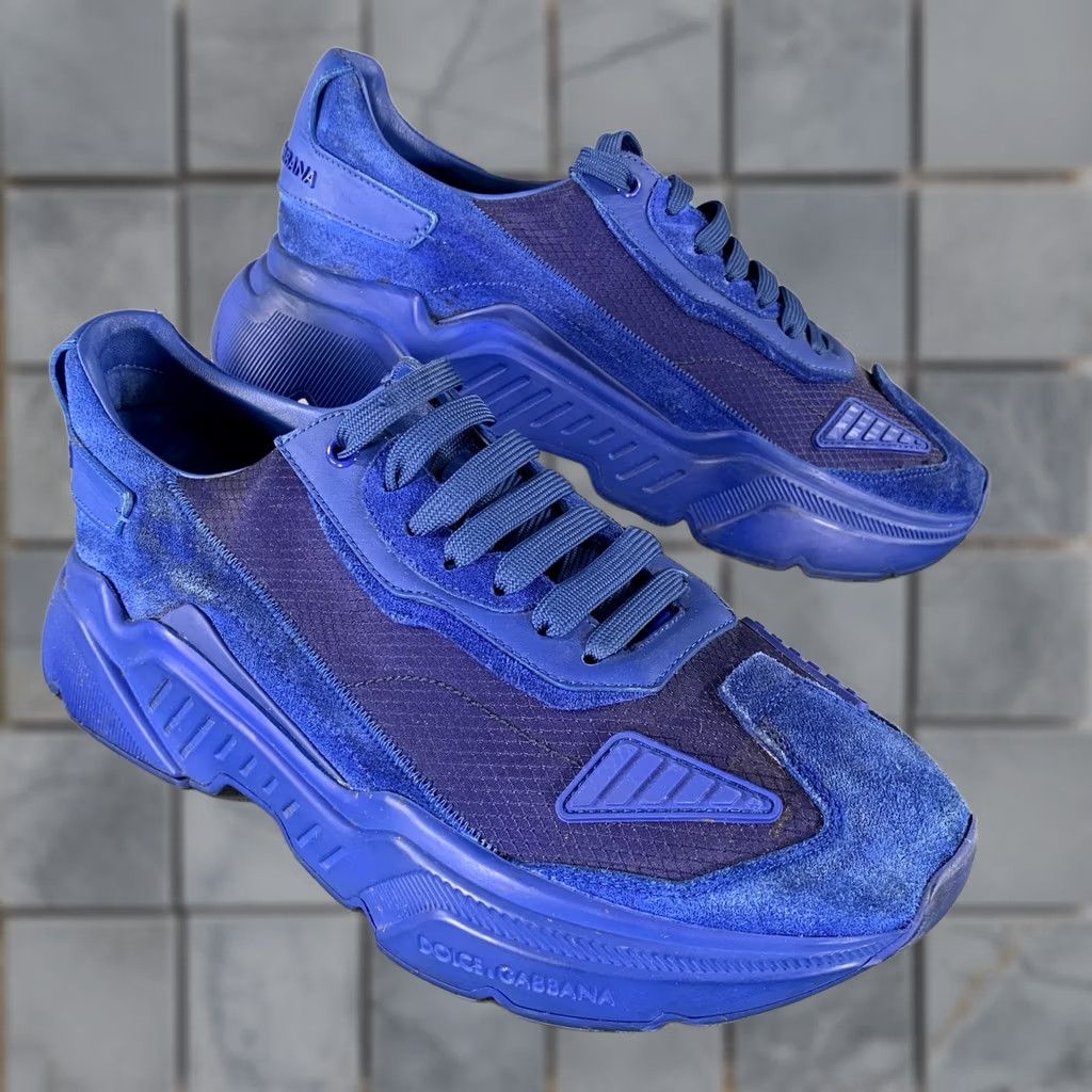 Dolce & Gabbana DOLCE & GABBANA Blue Cobalt Nylon Sneaker Size 10 Men Size US 10 / EU 43 - 1 Thumbnail