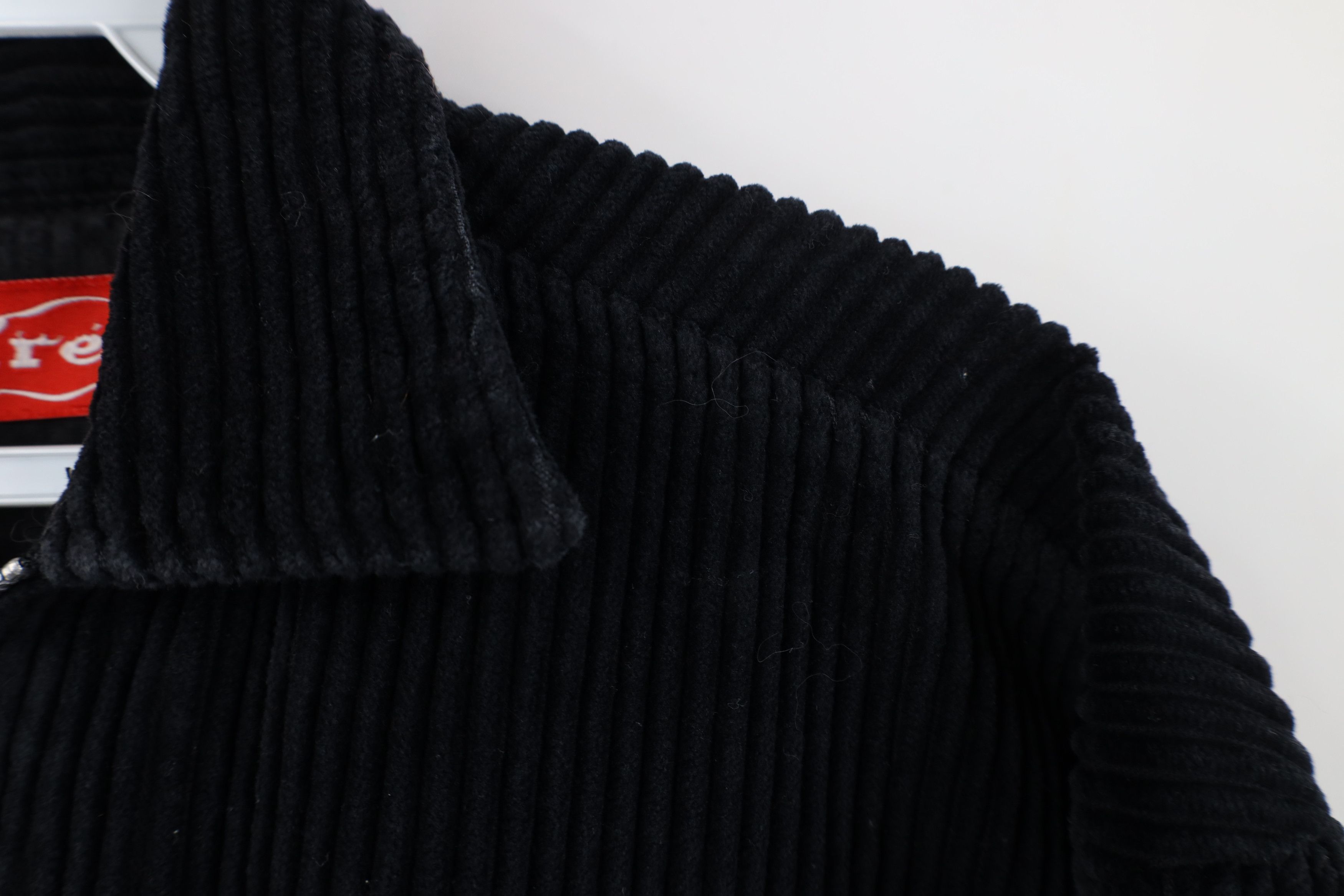Vintage Vintage 90s Y2K Babydoll Full Zip Corduroy Jacket Black Size S / US 4 / IT 40 - 4 Thumbnail