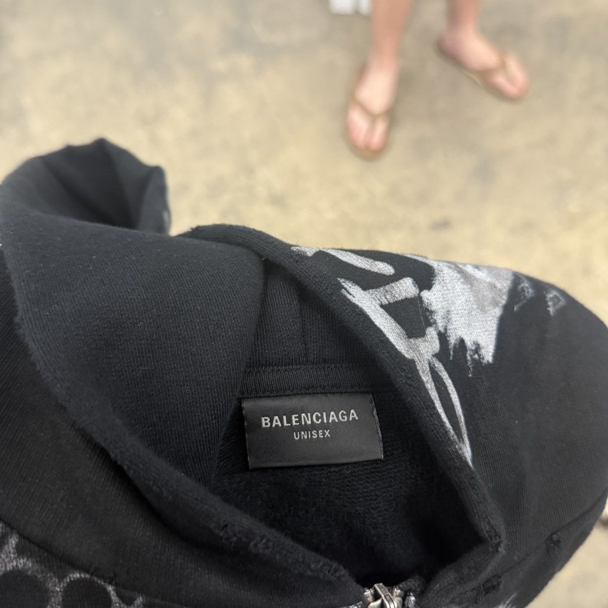 Balenciaga Balenciaga Black Graffiti Skater Zipup Size US XS / EU 42 / 0 - 13 Thumbnail