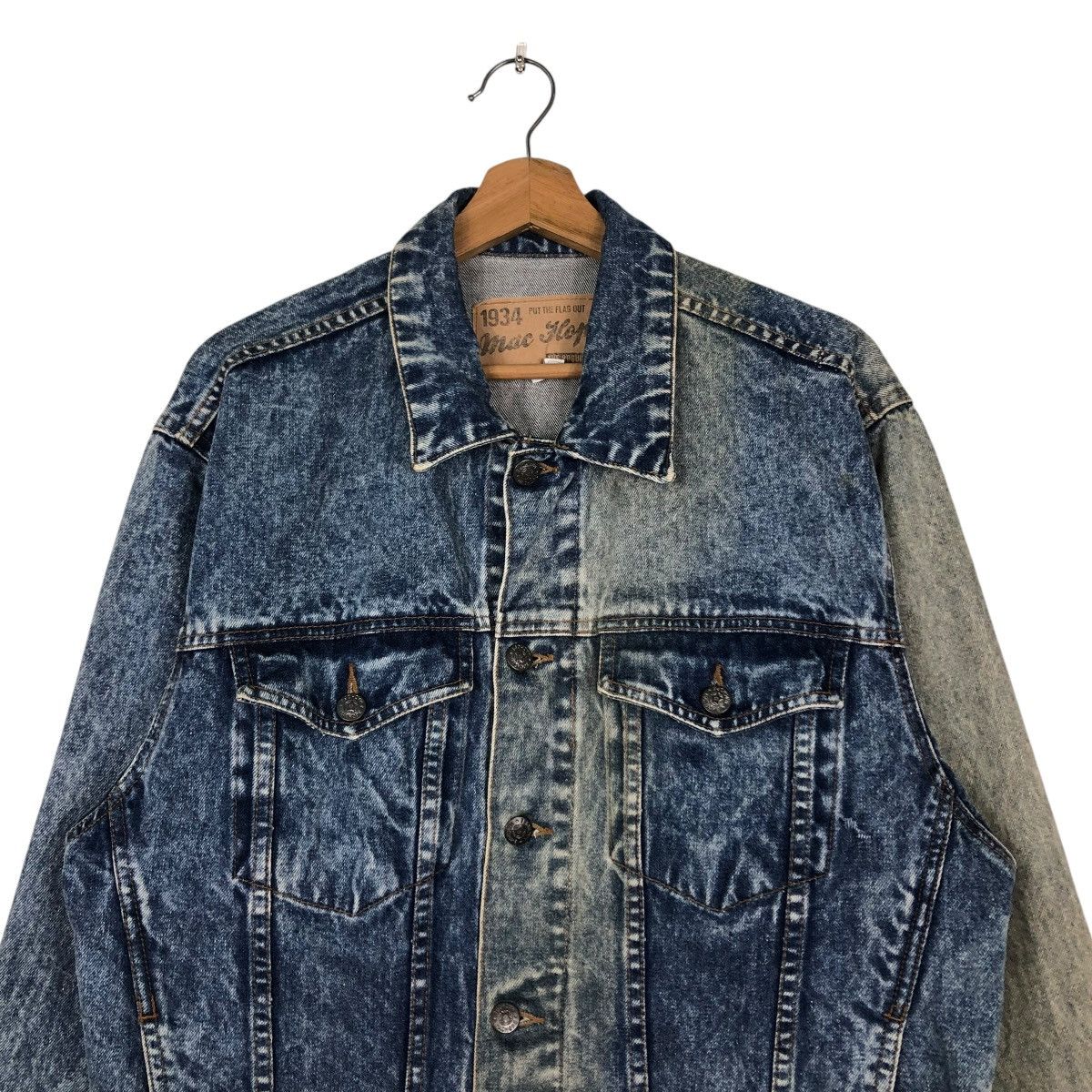 Japanese Brand 🔥VINTAGE RUSTY TRUCKER DENIM JACKET MAC HOPE ISSEY MIYAKE Size US M / EU 48-50 / 2 - 5 Thumbnail