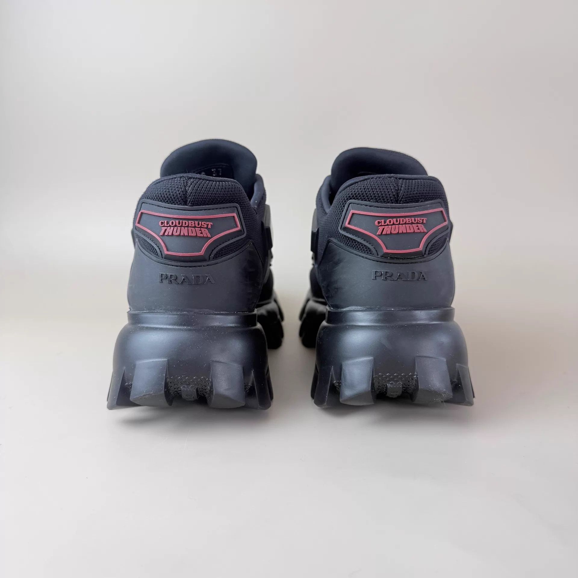 Prada Prada platform gear sole black 37 shoes YLP5167 Size US 6.5 / IT 36.5 - 3 Thumbnail