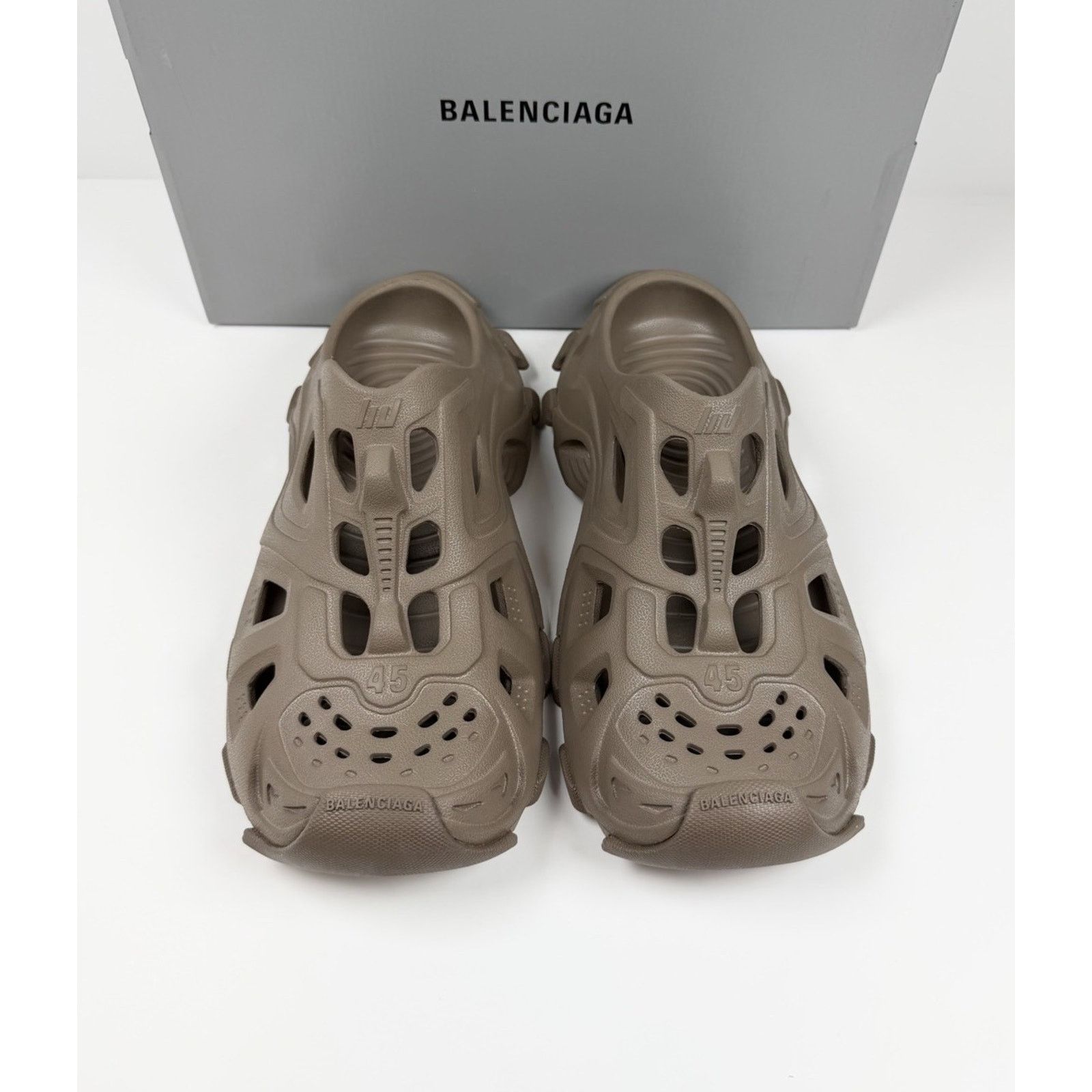 Balenciaga Size 45EU/12US - Balenciaga HD Mule Slip On Taupe NEW! Size US 12 / EU 45 - 3 Thumbnail