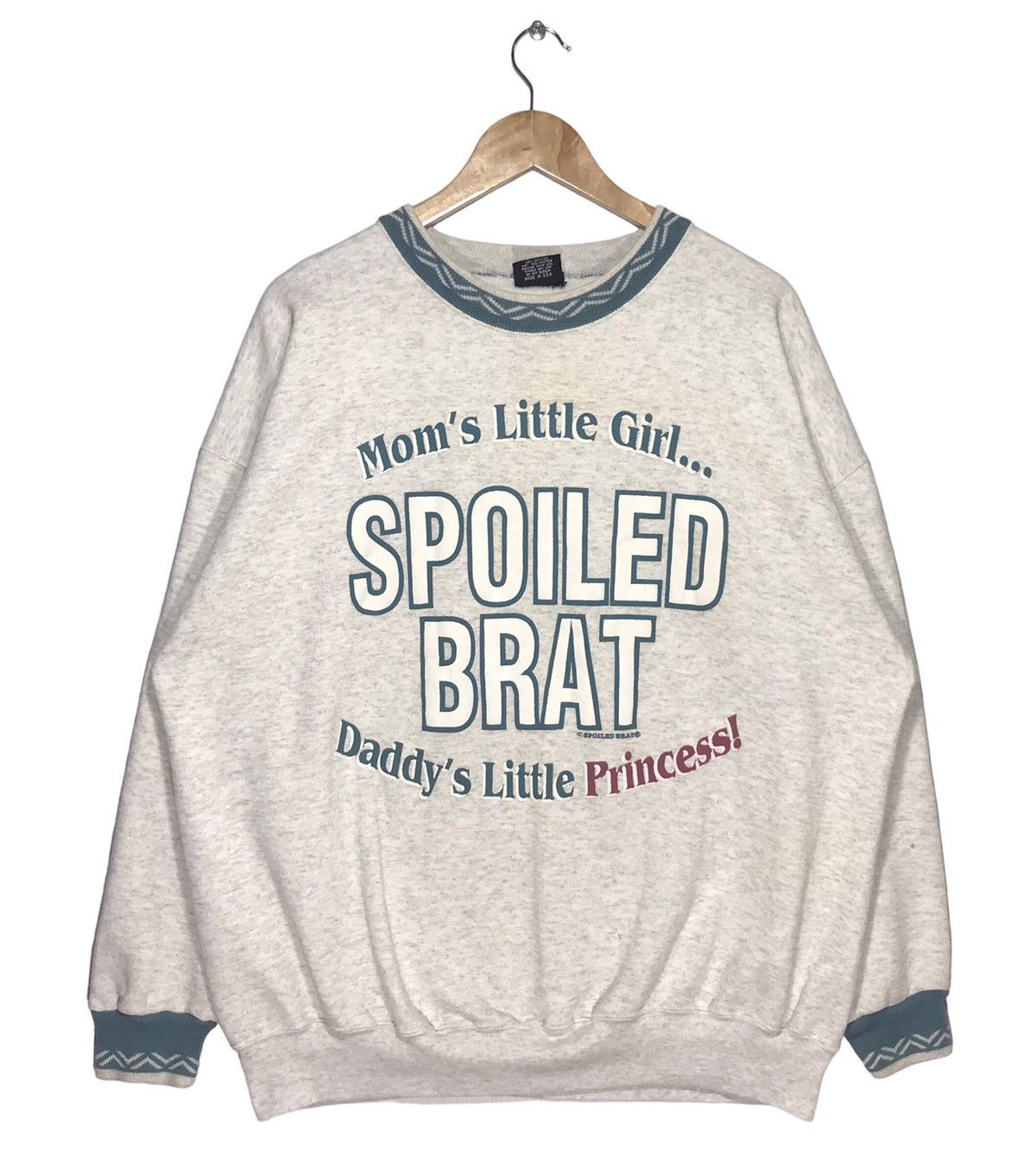Vintage Vintage Spoiled Brat Spellout Sweatshirt Size US XL / EU 56 / 4 - 1 Thumbnail