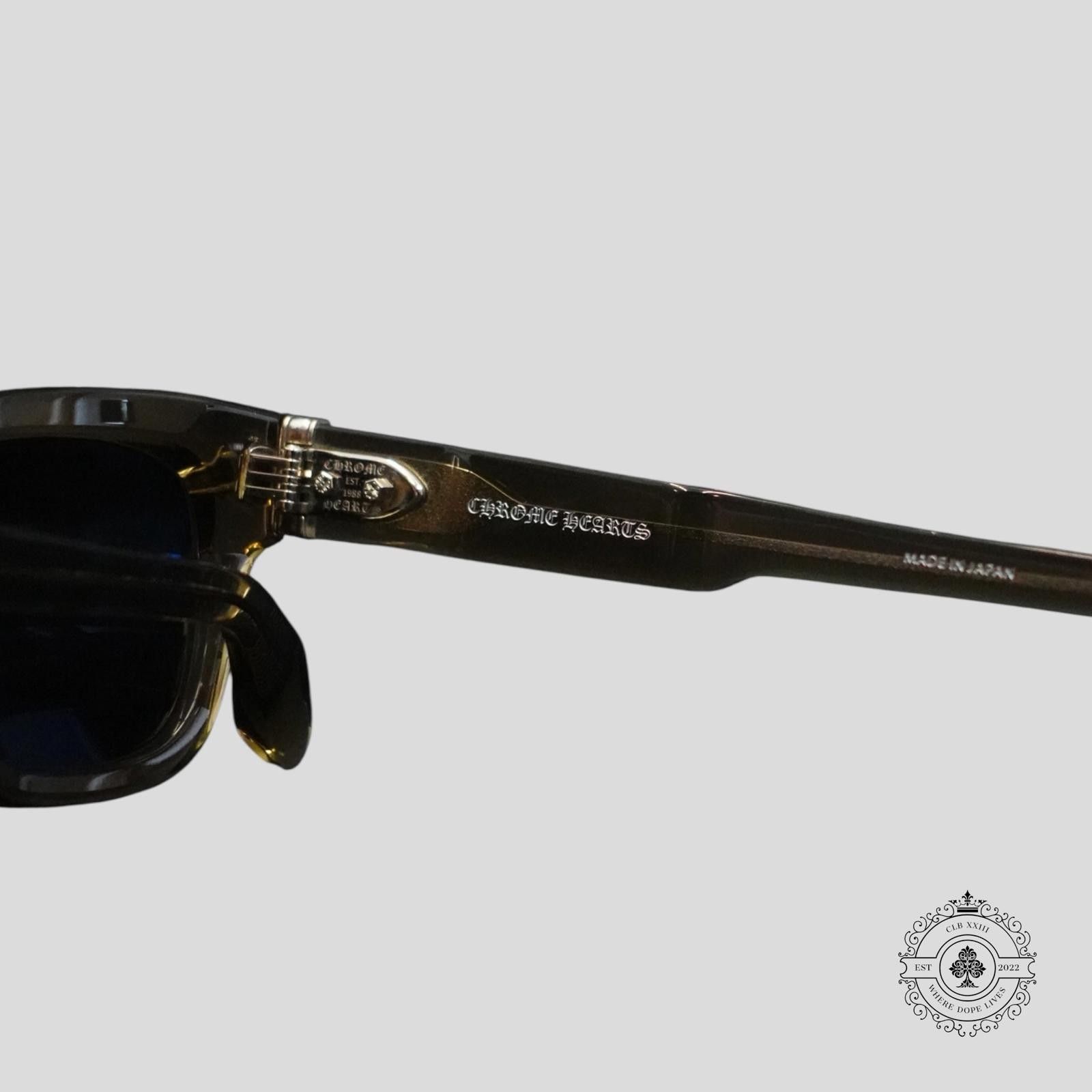 Chrome Hearts Chrome Hearts Dick Fitzener Glasses in Olive/Silver Size ONE SIZE - 4 Thumbnail