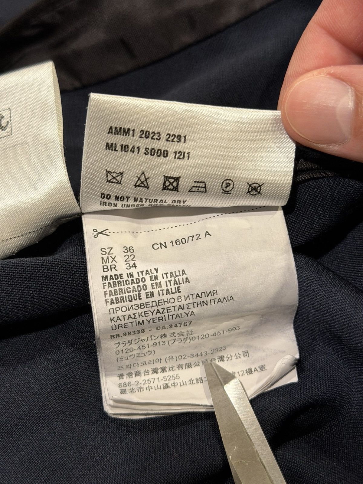 Miu Miu Miu Miu Mohair Blouson Zip Bomber Navy Blue Light Jacket Size XS / US 0-2 / IT 36-38 - 15 Thumbnail