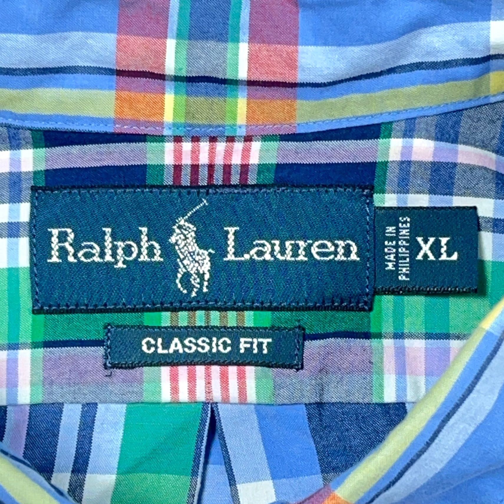 Ralph Lauren Ralph Lauren Shirt Men XL Classic Fit Blue Red Tartan Plaid Button Up Poplin Size US XL / EU 56 / 4 - 4 Thumbnail