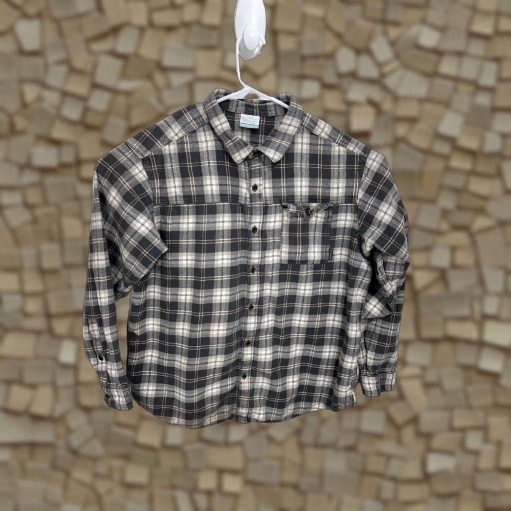 Vintage Columbia Shirt Mens XL Gray Plaid Button-Down Long Sleeve Pocket Button-Up All Seasons Modern Outdoor Casual Workwear Size US XL / EU 56 / 4 - 1 Thumbnail