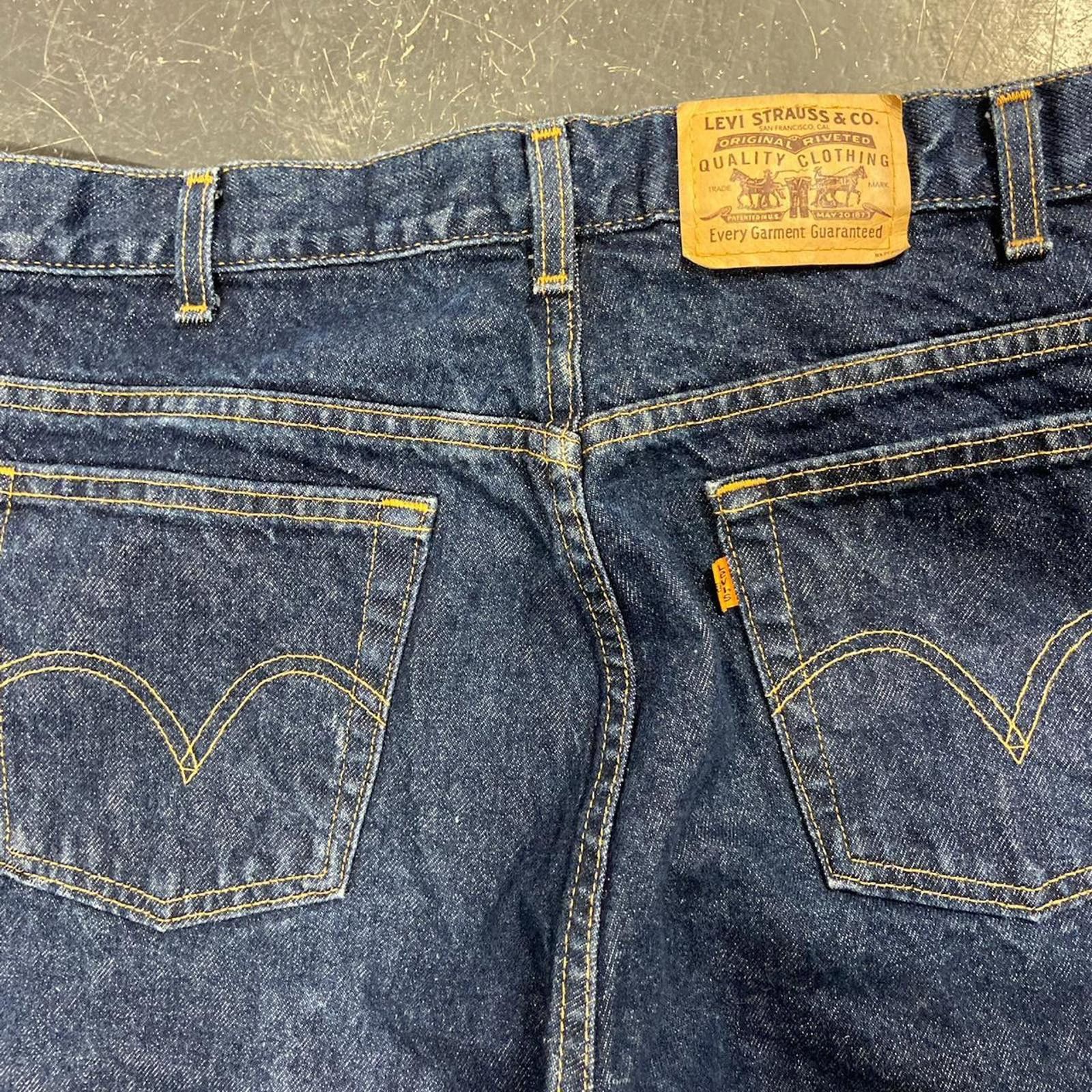 Levi's Vintage Levi Dark Wash Orange Tab Jeans Size US 38 / EU 54 - 4 Thumbnail