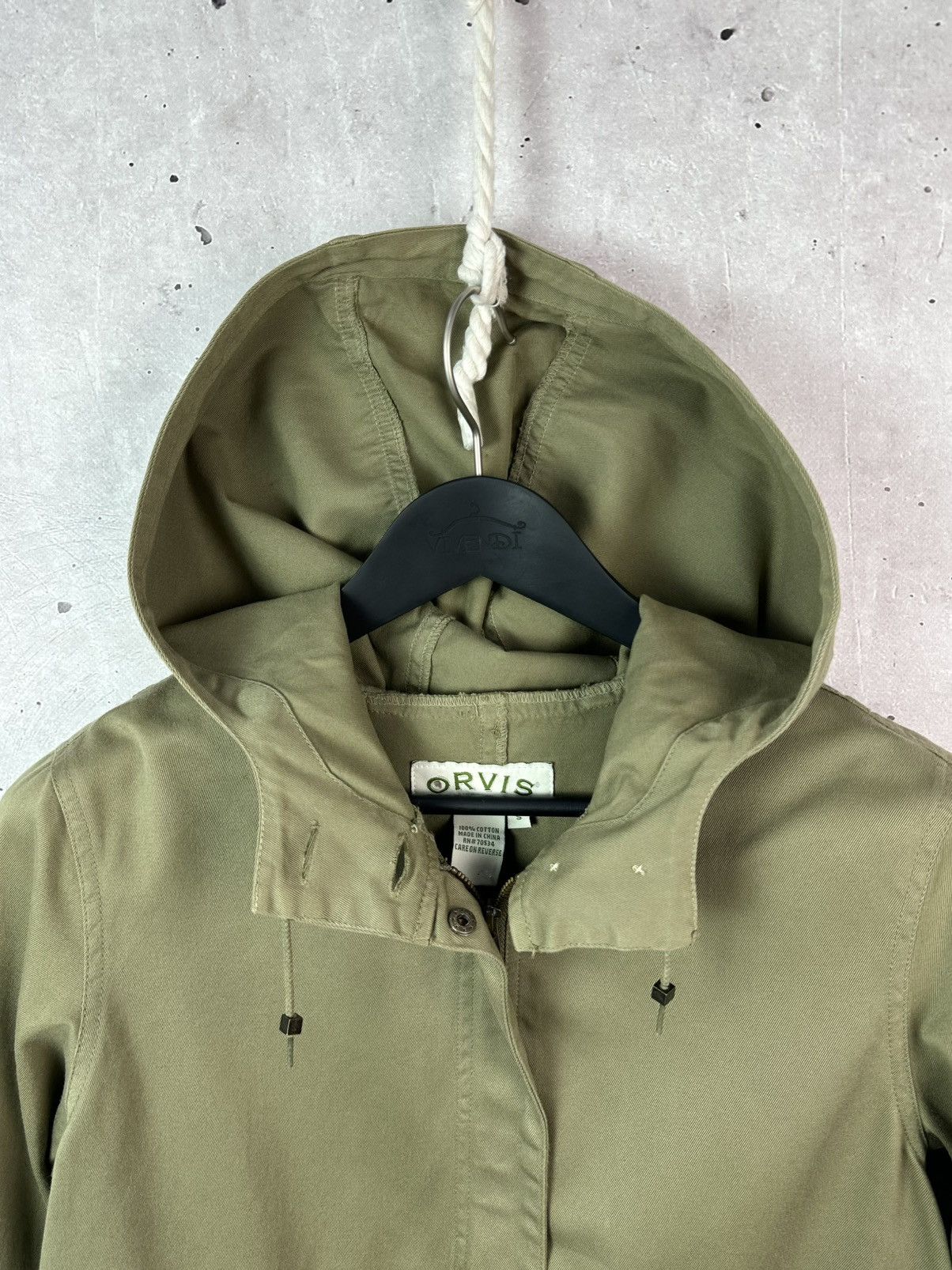 Orvis Vintage Orvis Khaki Cotton Patch Pocket Light Hooded Jacket Size US M / EU 48-50 / 2 - 6 Thumbnail