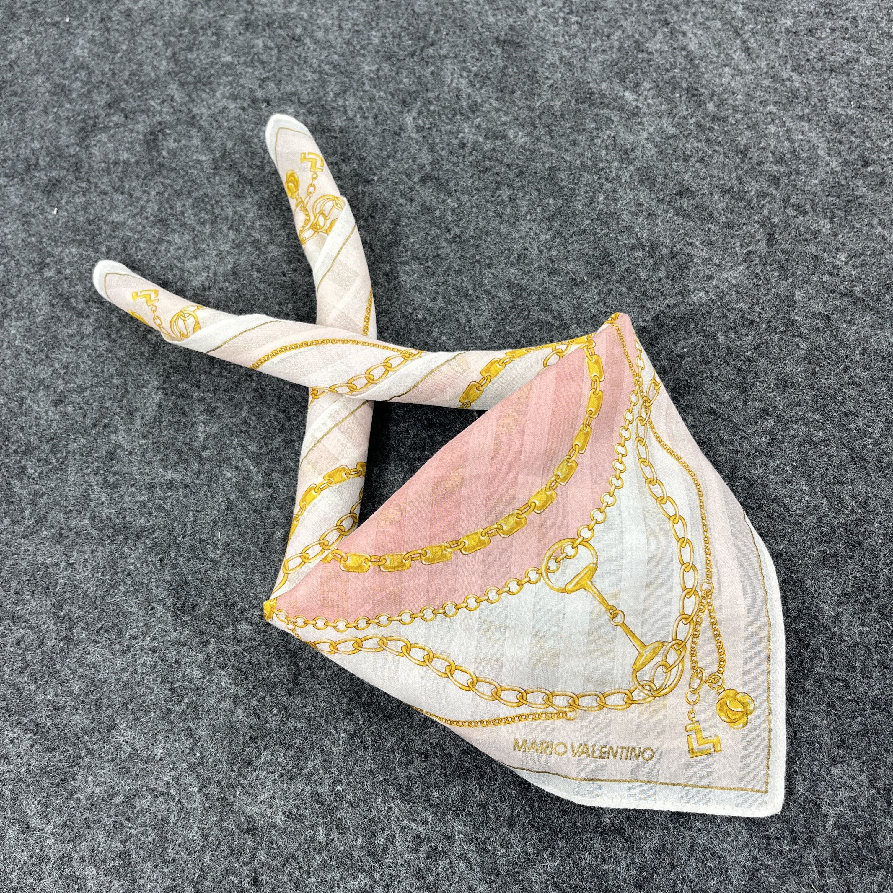 Mario Valentino × Vintage Mario Valentino Handkerchief / Bandana / Neckerchief B261 Size ONE SIZE - 9 Thumbnail