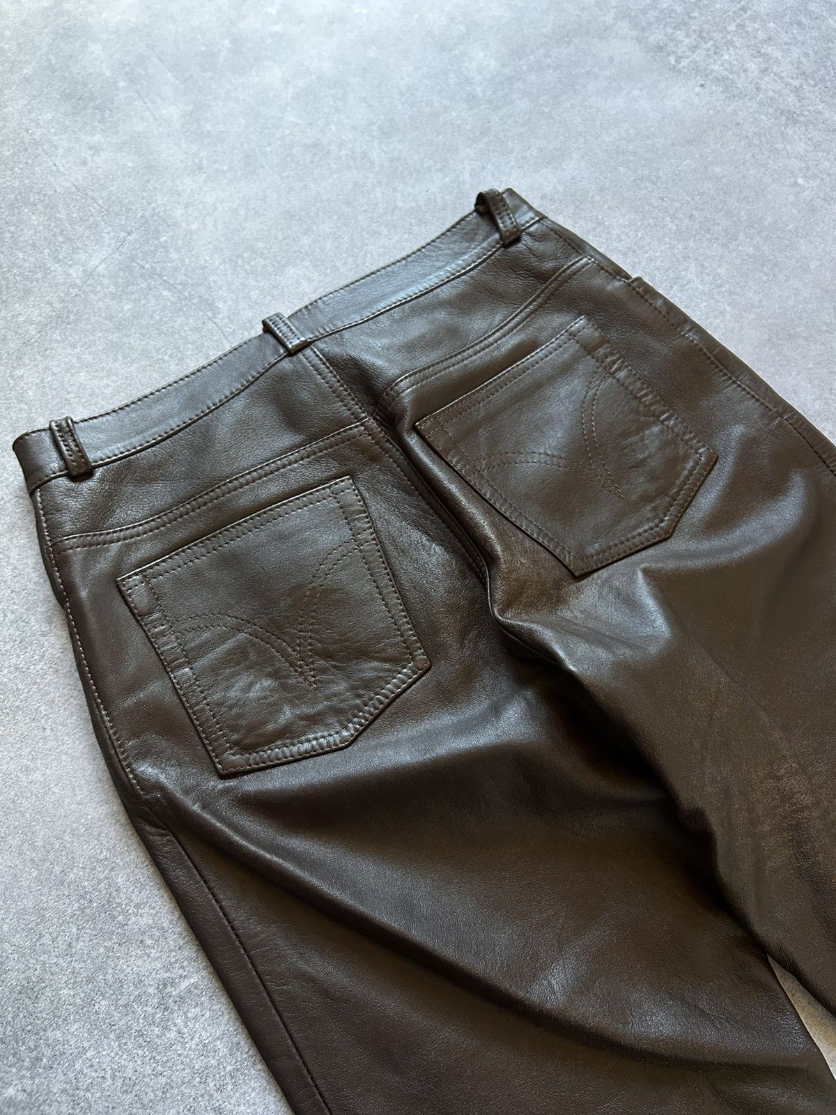 Genuine Leather × Vintage Vintage Brown Leather pants Pants Pele Genuine Size US 32 / EU 48 - 5 Thumbnail