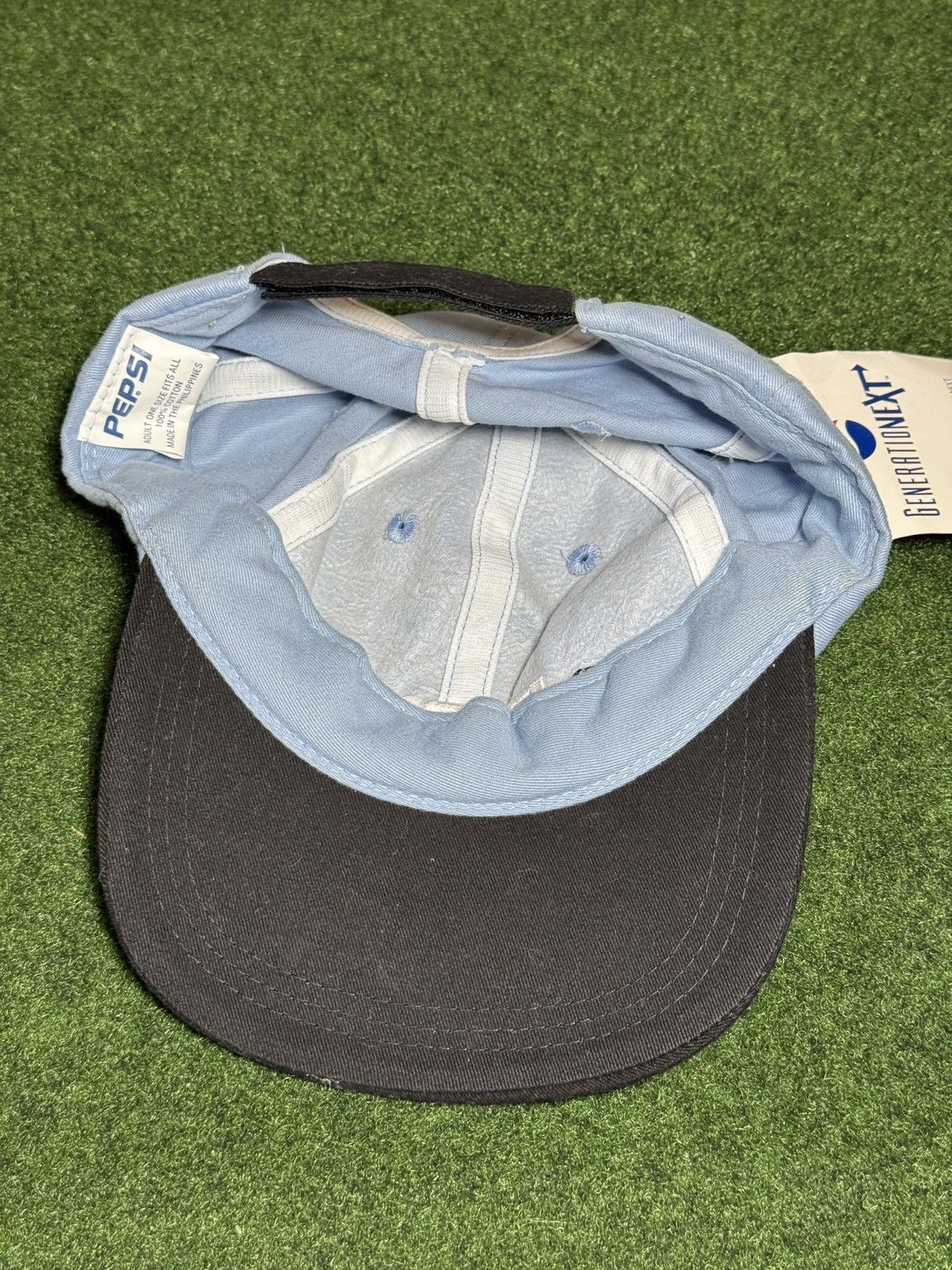 Pepsi × Vintage Vintage 90s Pepsi Cola Retro Baby Blue Snapback Cap Hat Size ONE SIZE - 6 Thumbnail