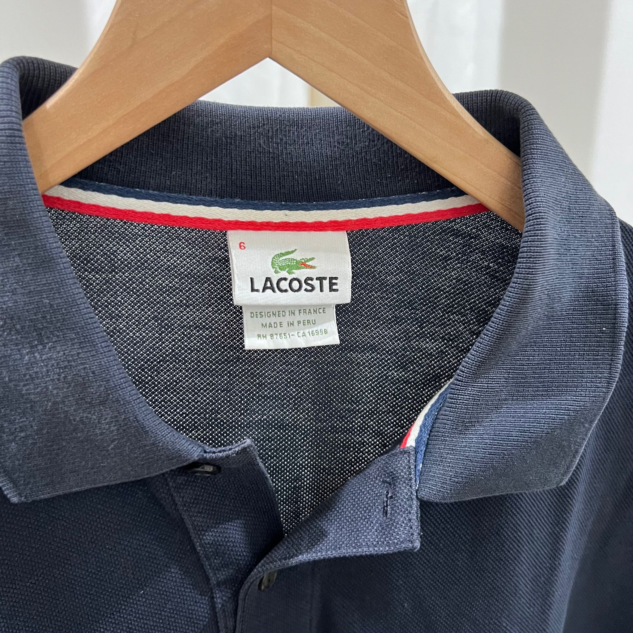 Lacoste Dark Blue France Flag Logo Colorway Polo Shirt