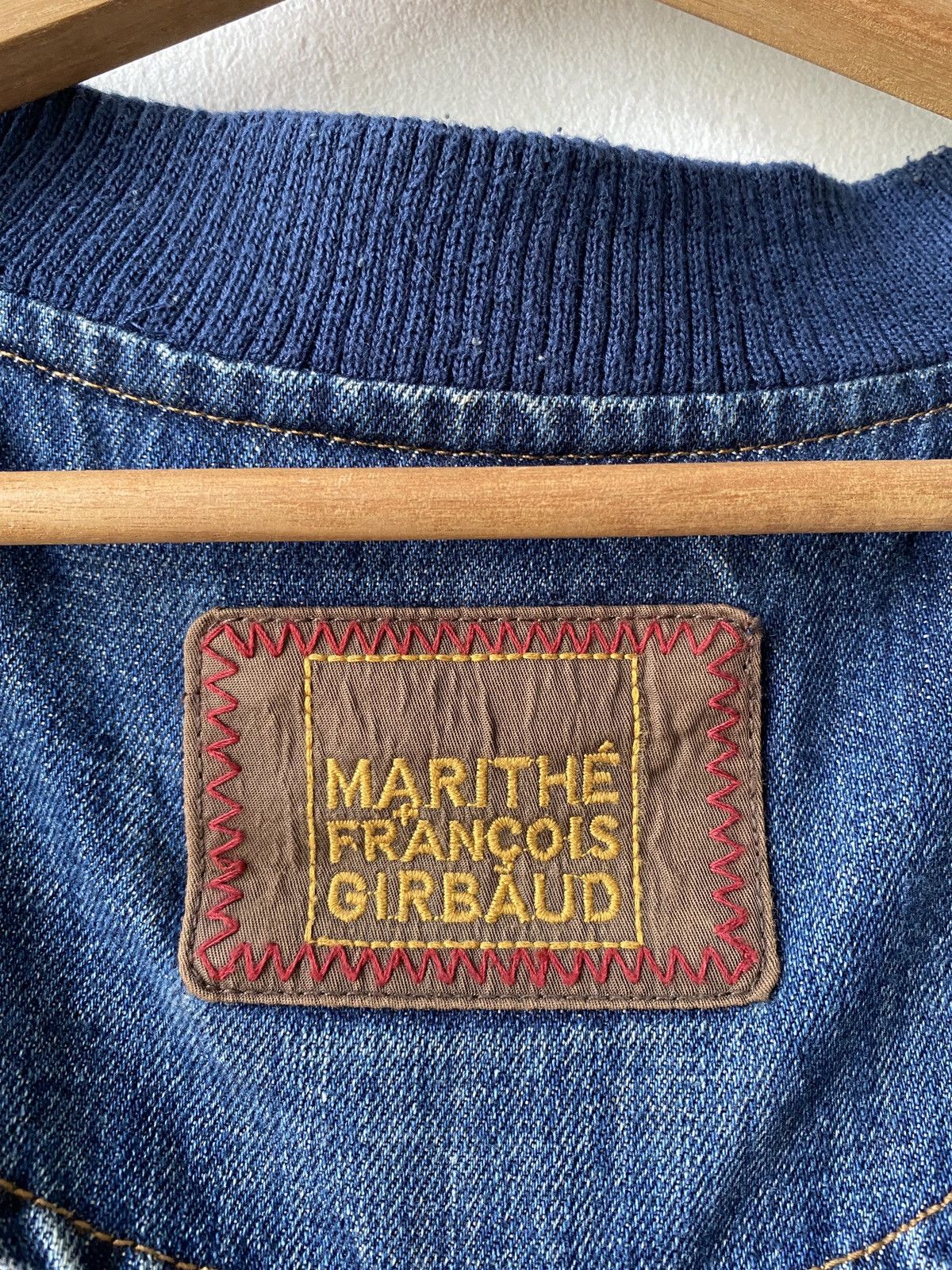 Marithe + Francois Girbaud Marithe Francois Girbaud Tribal Tattoo Denim Bomber Jacket Size US XL / EU 56 / 4 - 16 Thumbnail
